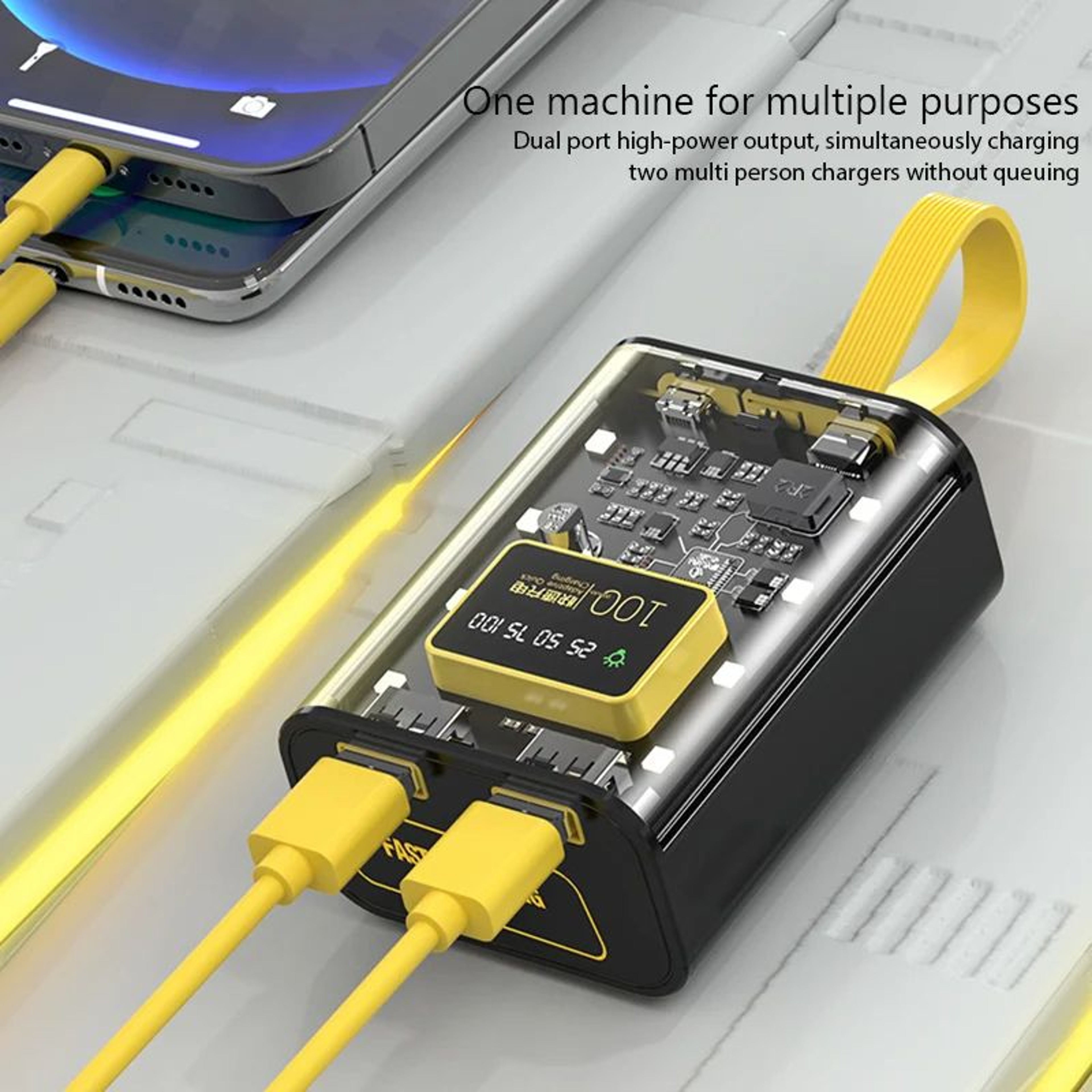 DIY 3x18650 Power Bank Case With Dual USB Fast Charge  LED Light 1