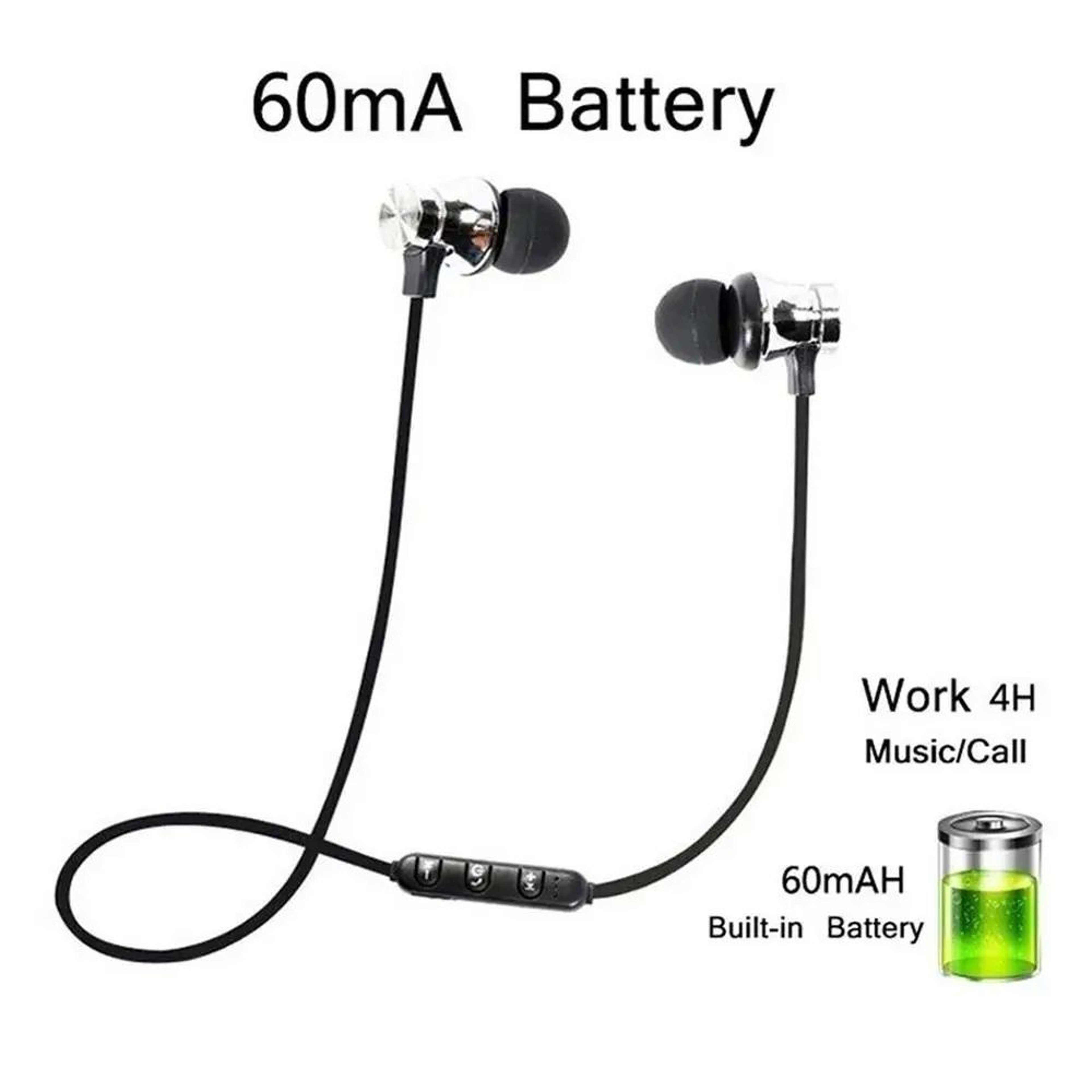 XT11 Magnetic Bluetooth Sports Earphones With Deep Bass  Mic 2