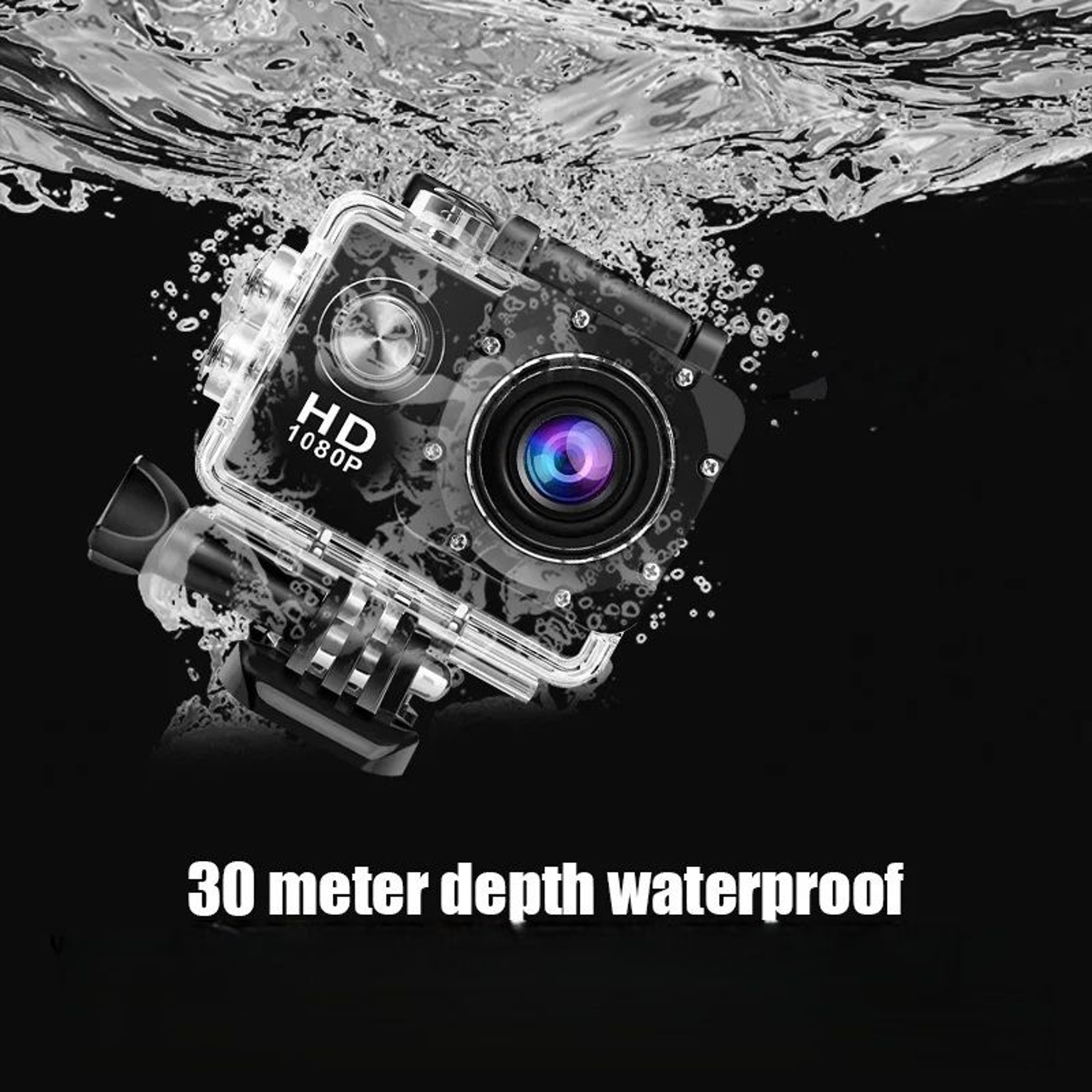 Waterproof Underwater Action Camera For Sports Diving  Riding 3