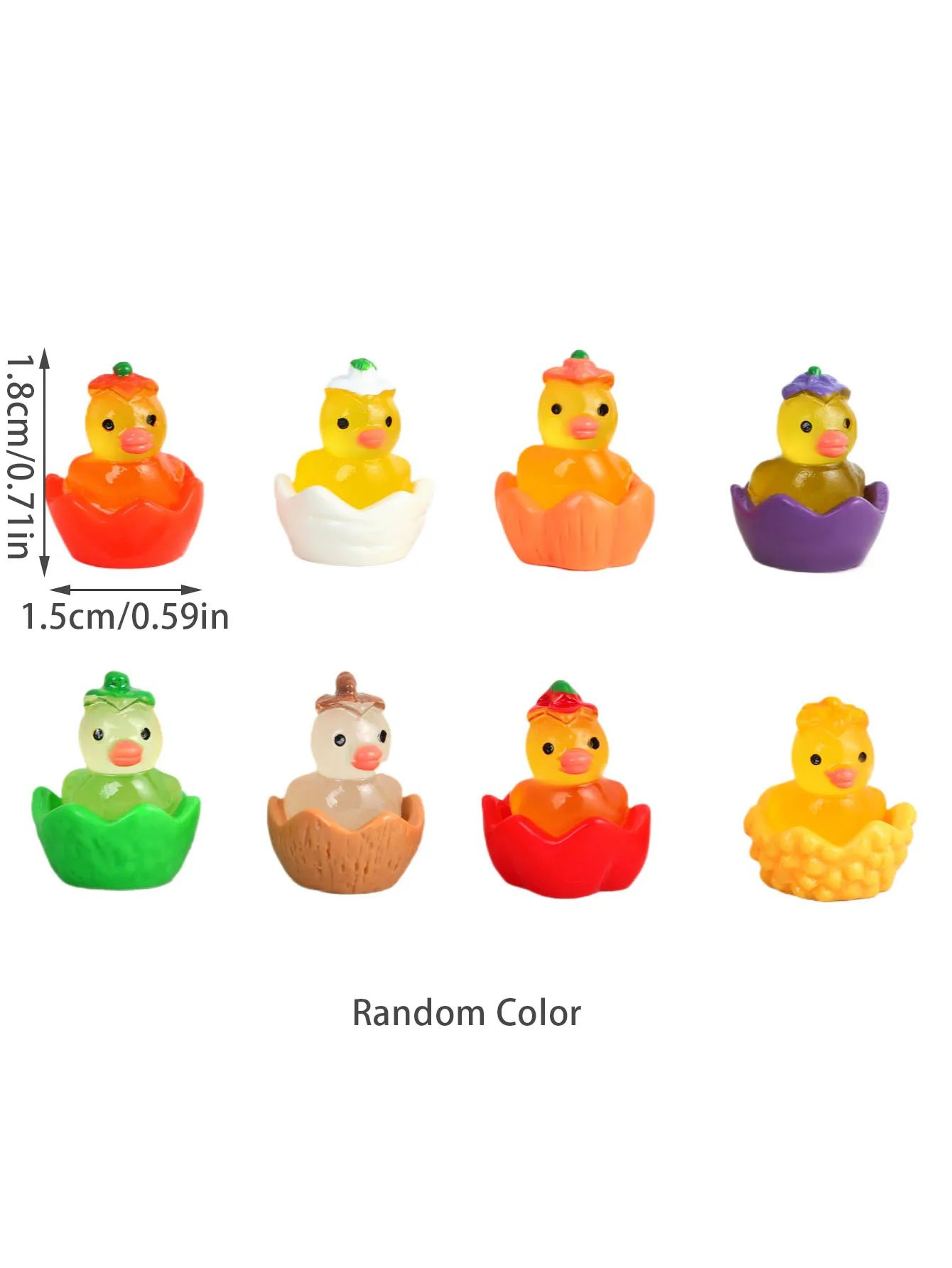 GlowintheDark Mini Duck Garden Decor  Luminous Resin Animal Figurines For Fairy Gardens  Potted Pla 5