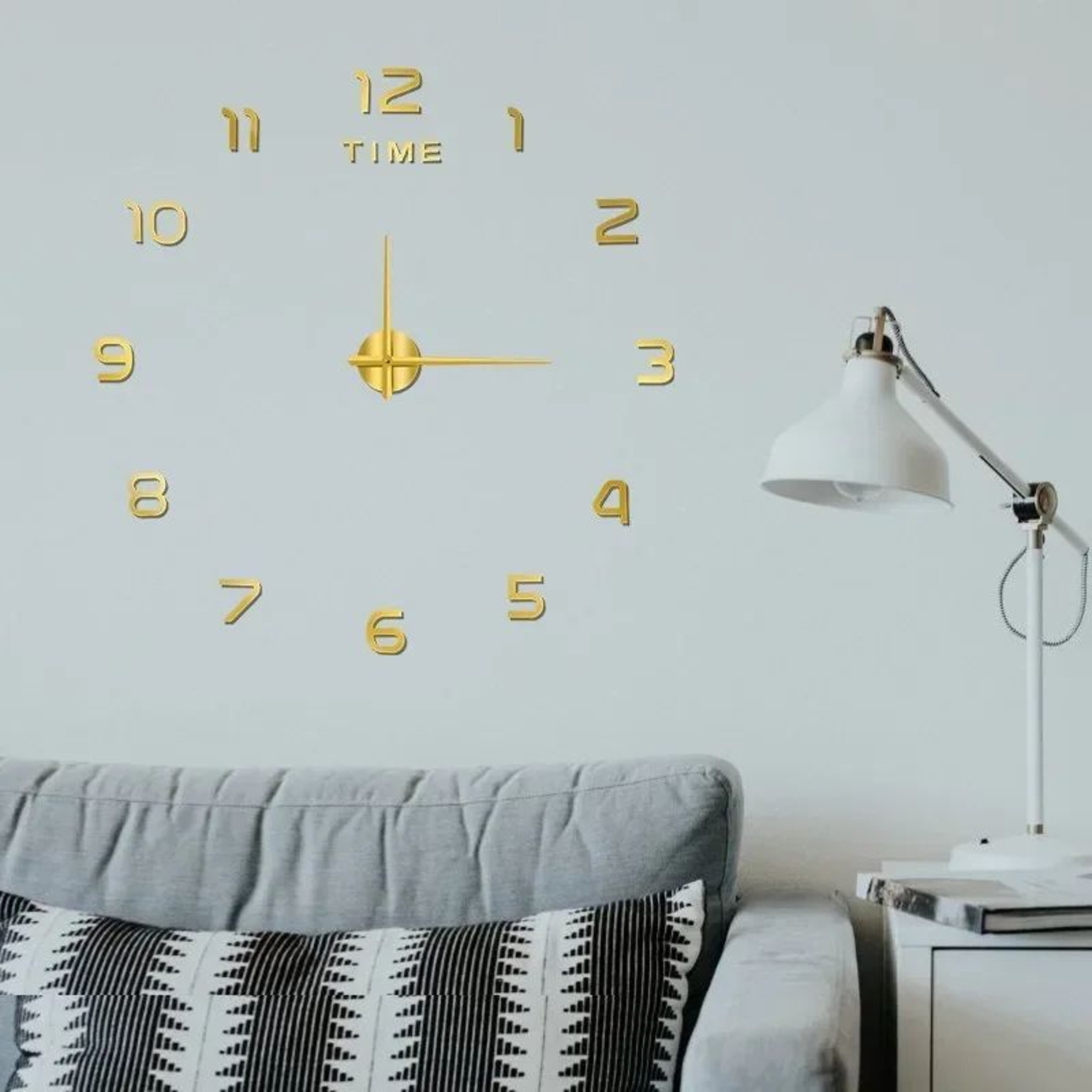 Glow In The Dark Silent Wall Clock  Modern DIY Luminous Home Decor 3