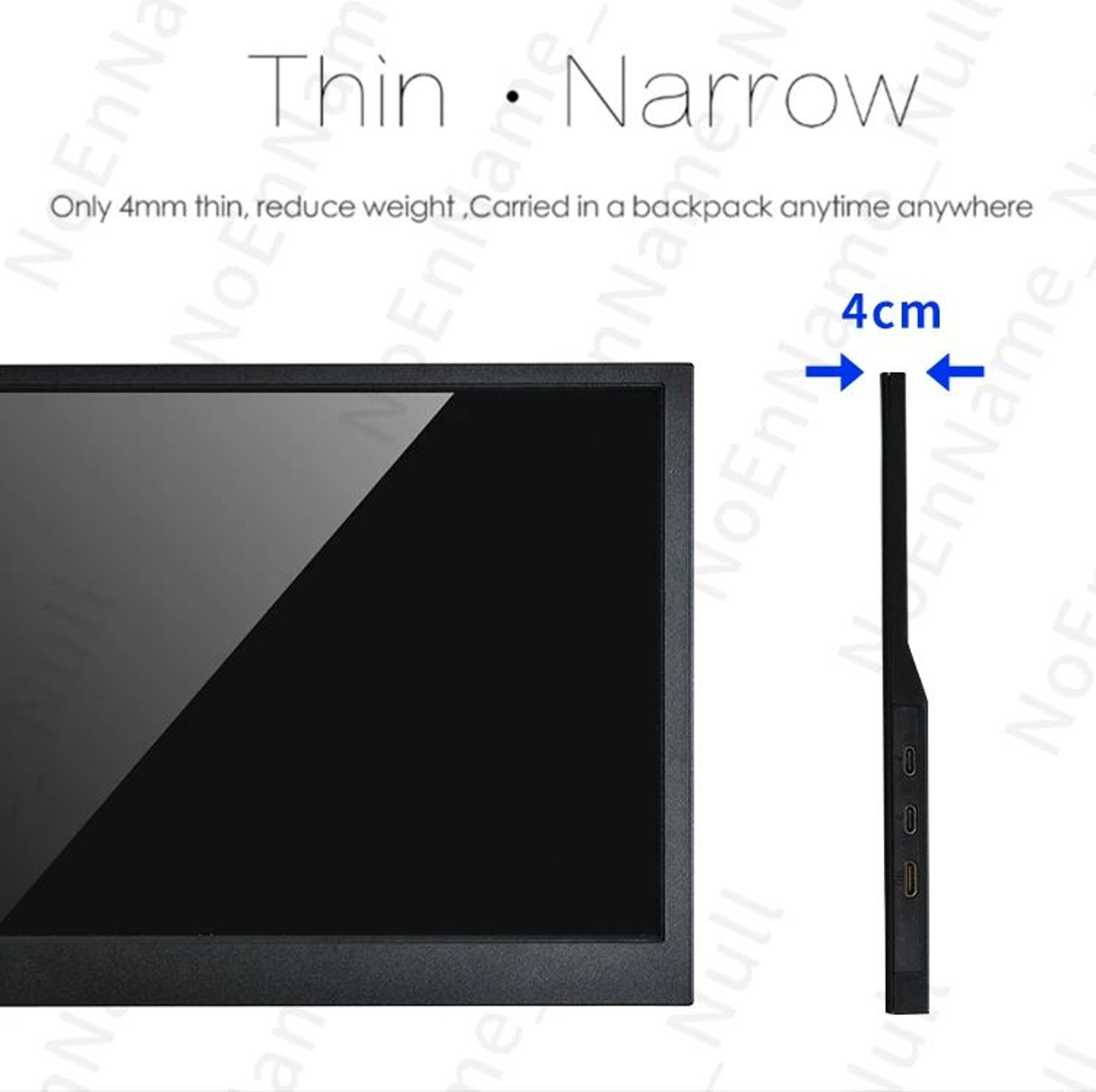 116Inch Portable Gaming Monitor 1366x768 HDMI Display For PC Raspberry Pi And Consoles 5