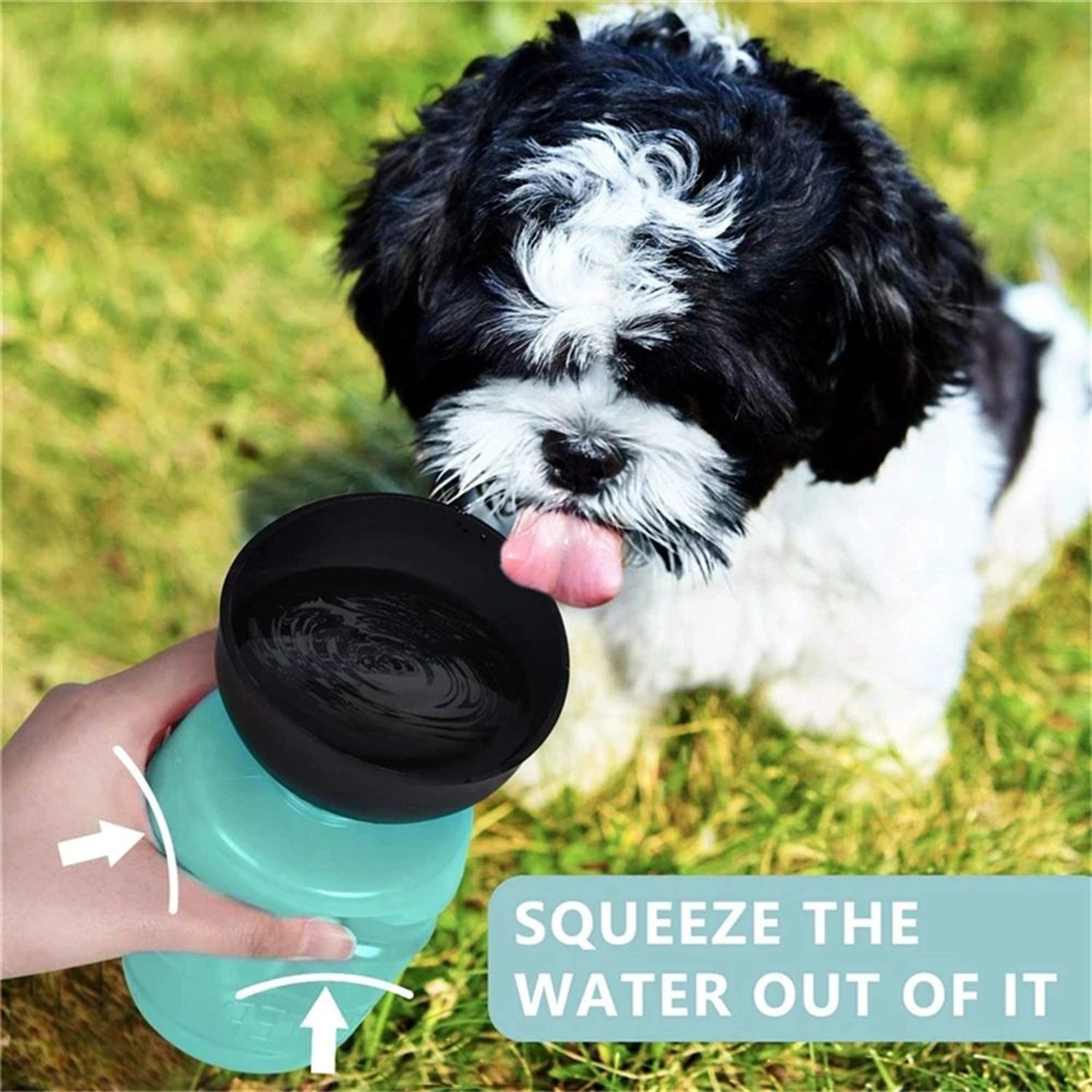 500ML Portable Dog Water Bottle With Foldable LeakProof Bowl 4