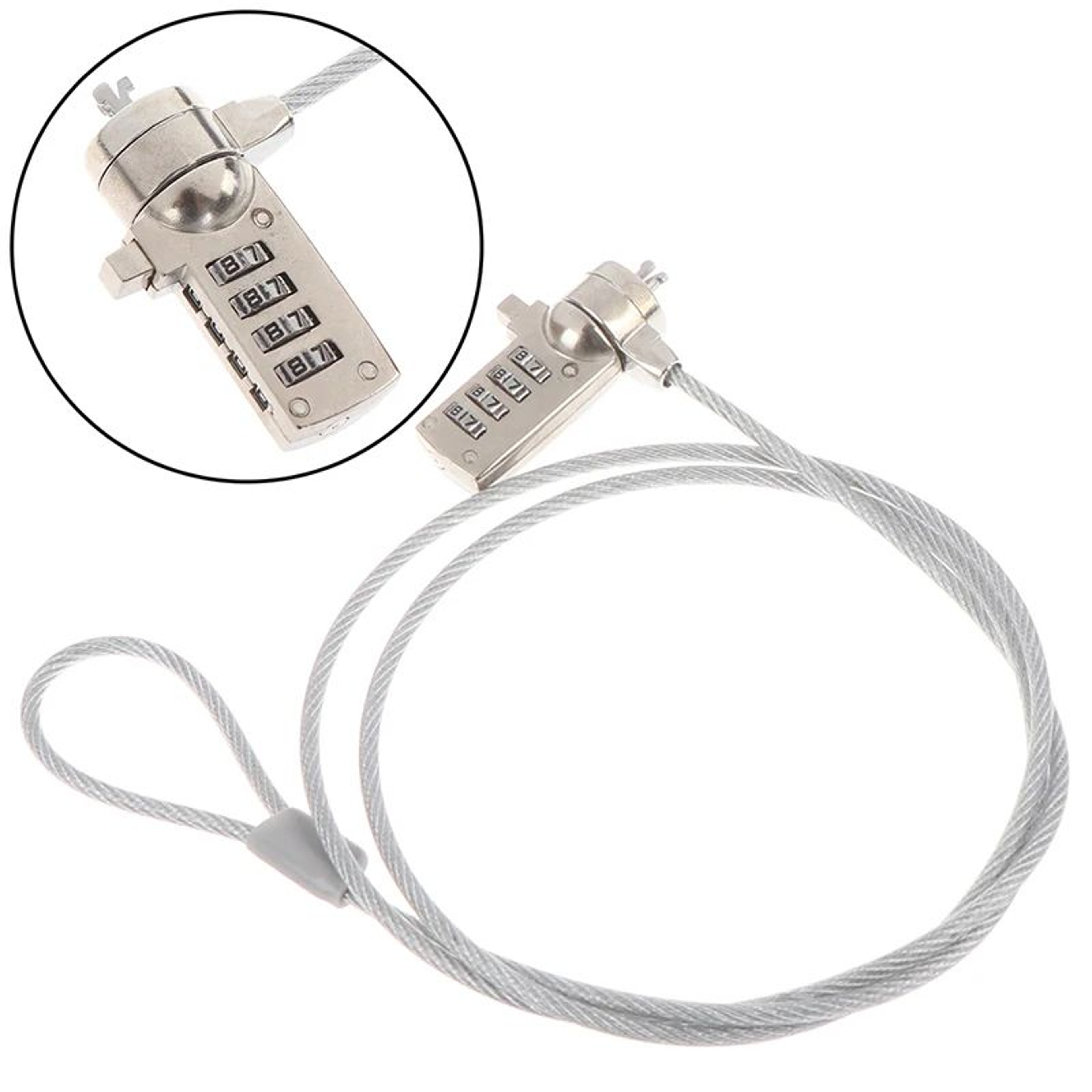 Premium 4Digit Combination Laptop Security Lock  AntiTheft Cable Chain For Notebooks  PCs 0