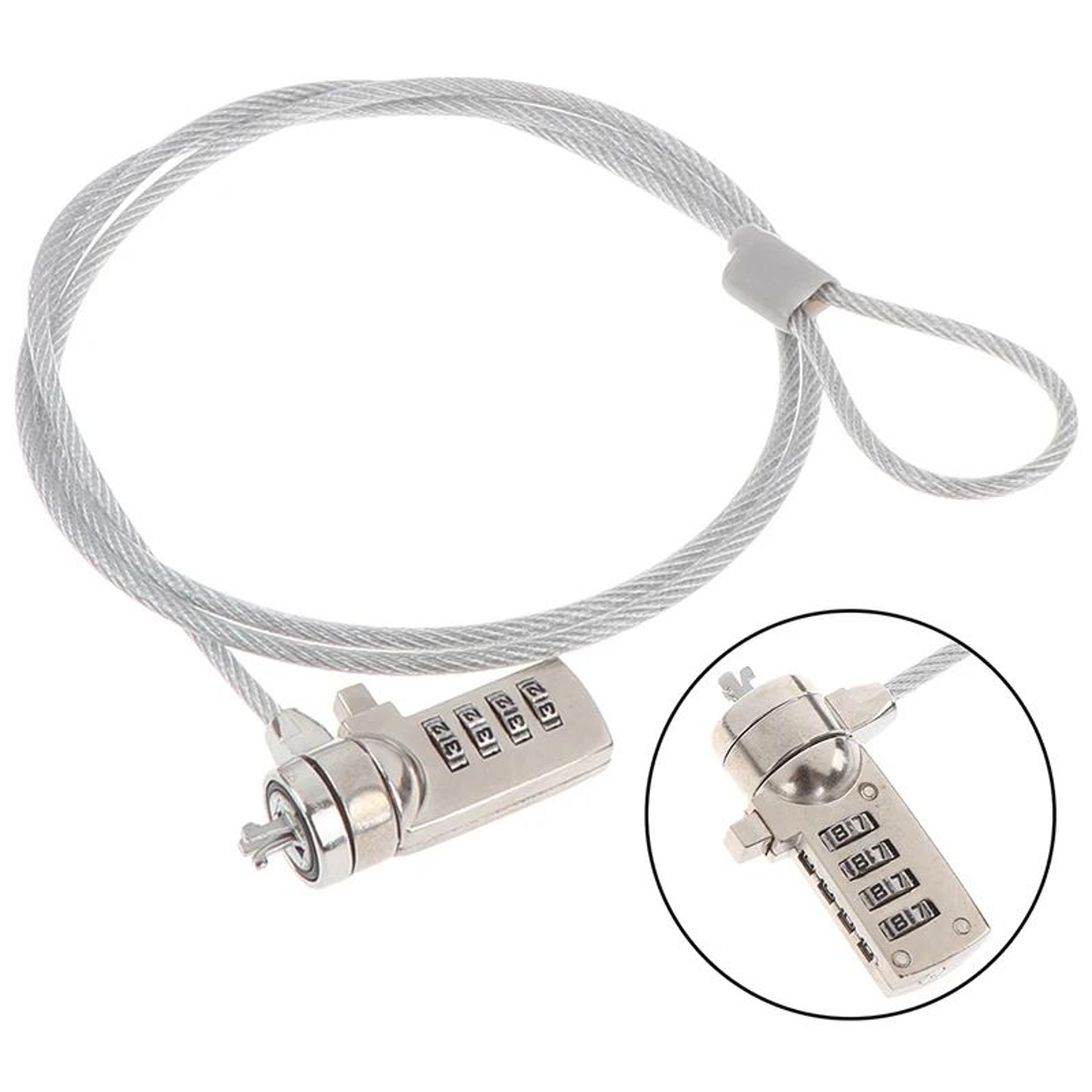 Premium 4Digit Combination Laptop Security Lock  AntiTheft Cable Chain For Notebooks  PCs 3