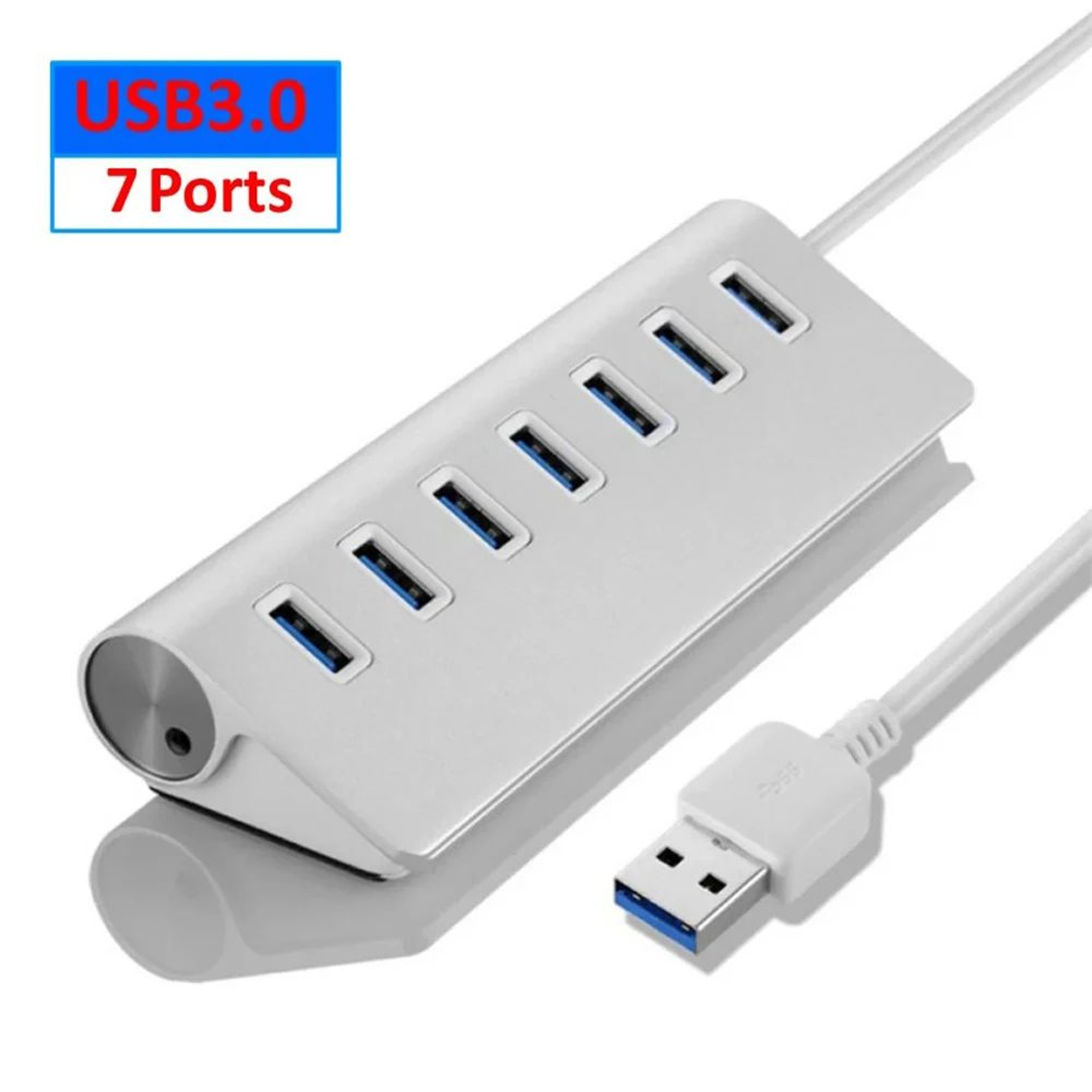 7Port Aluminum USB 30 Hub  HighSpeed 5Gbps MultiPort Splitter For Laptop And PC 6