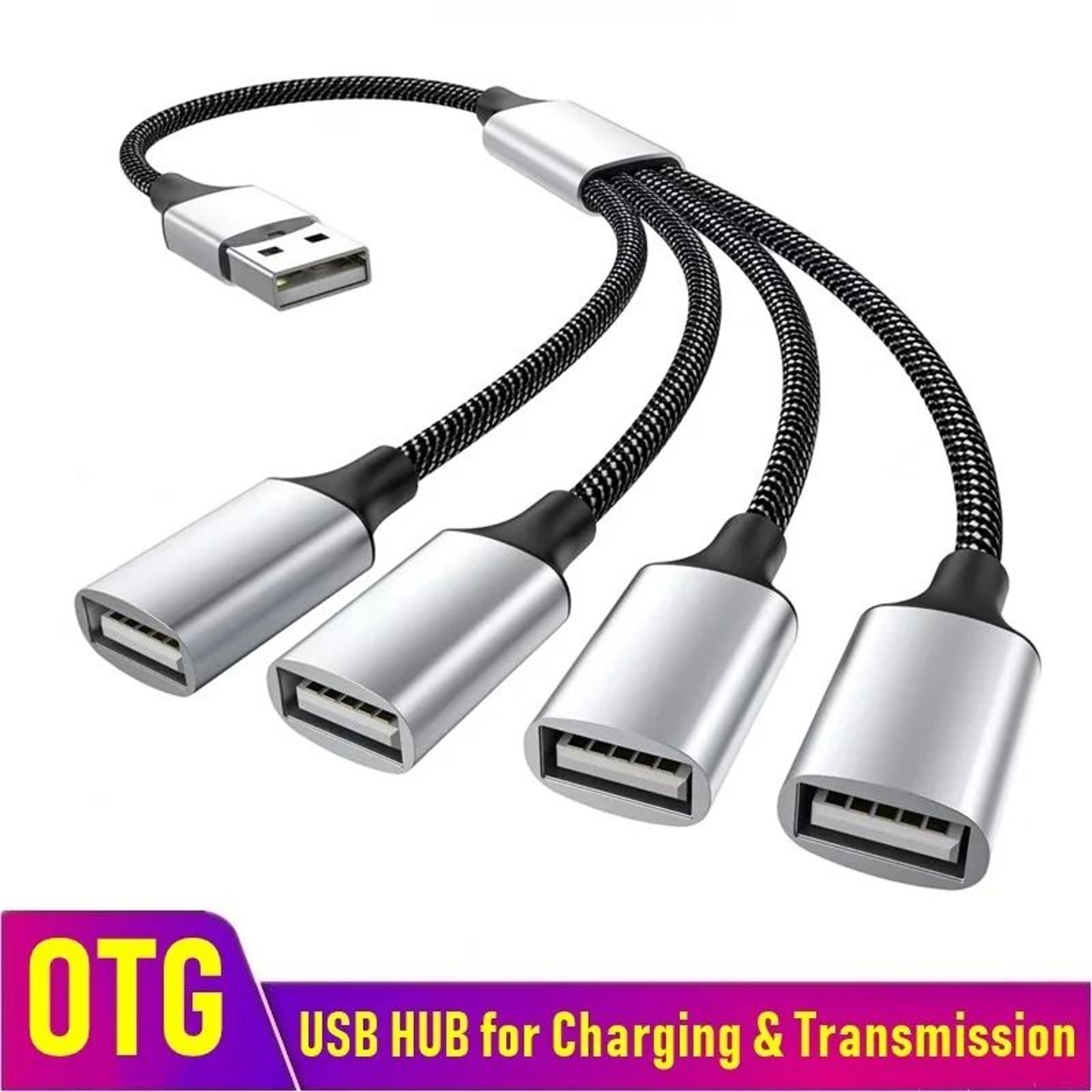 PowerLink 4Port USB Hub Splitter With OTG Charging Support 1