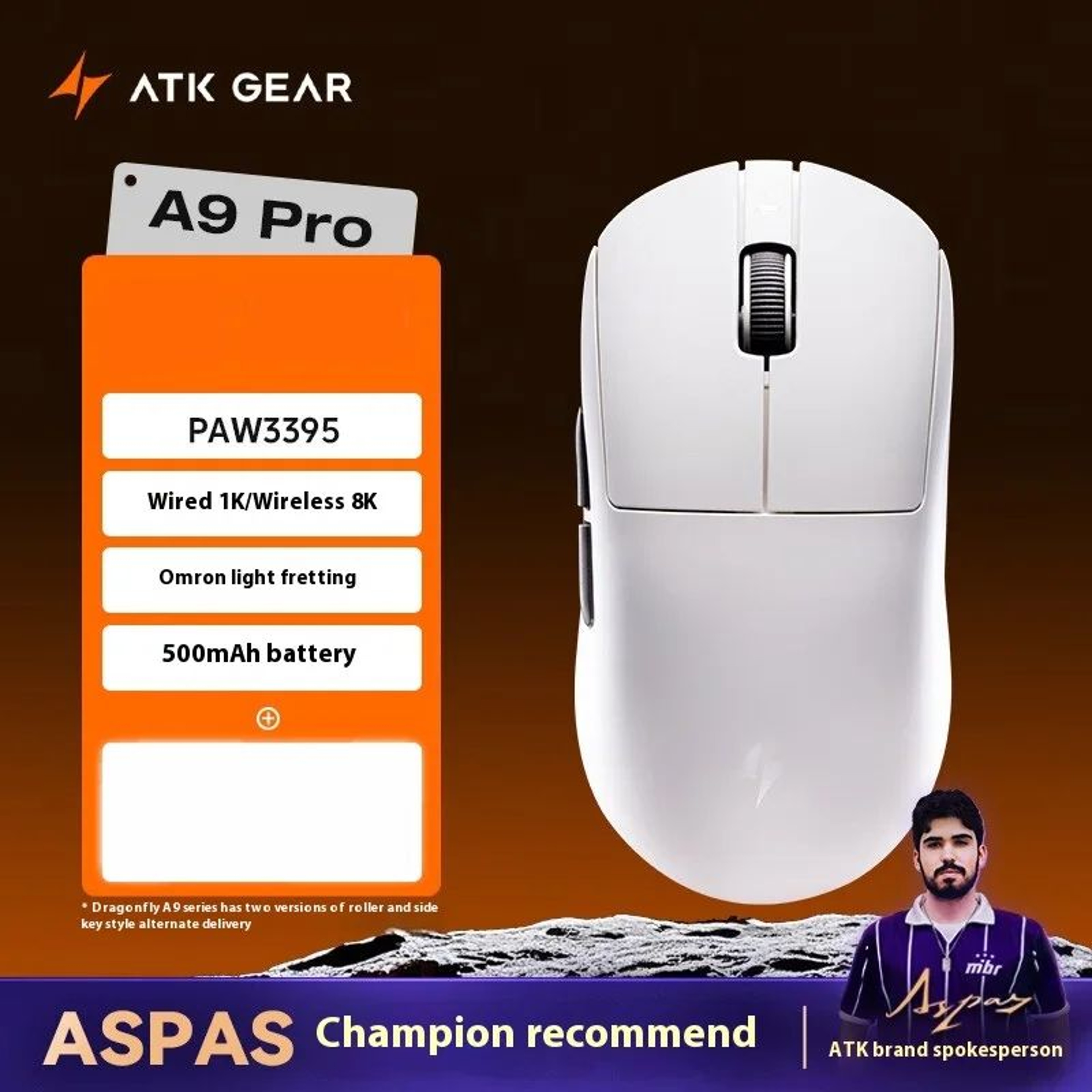 ATK A9 Ultra 8K Wireless Gaming Mouse  53g TriMode Precision For Competitive Play 11