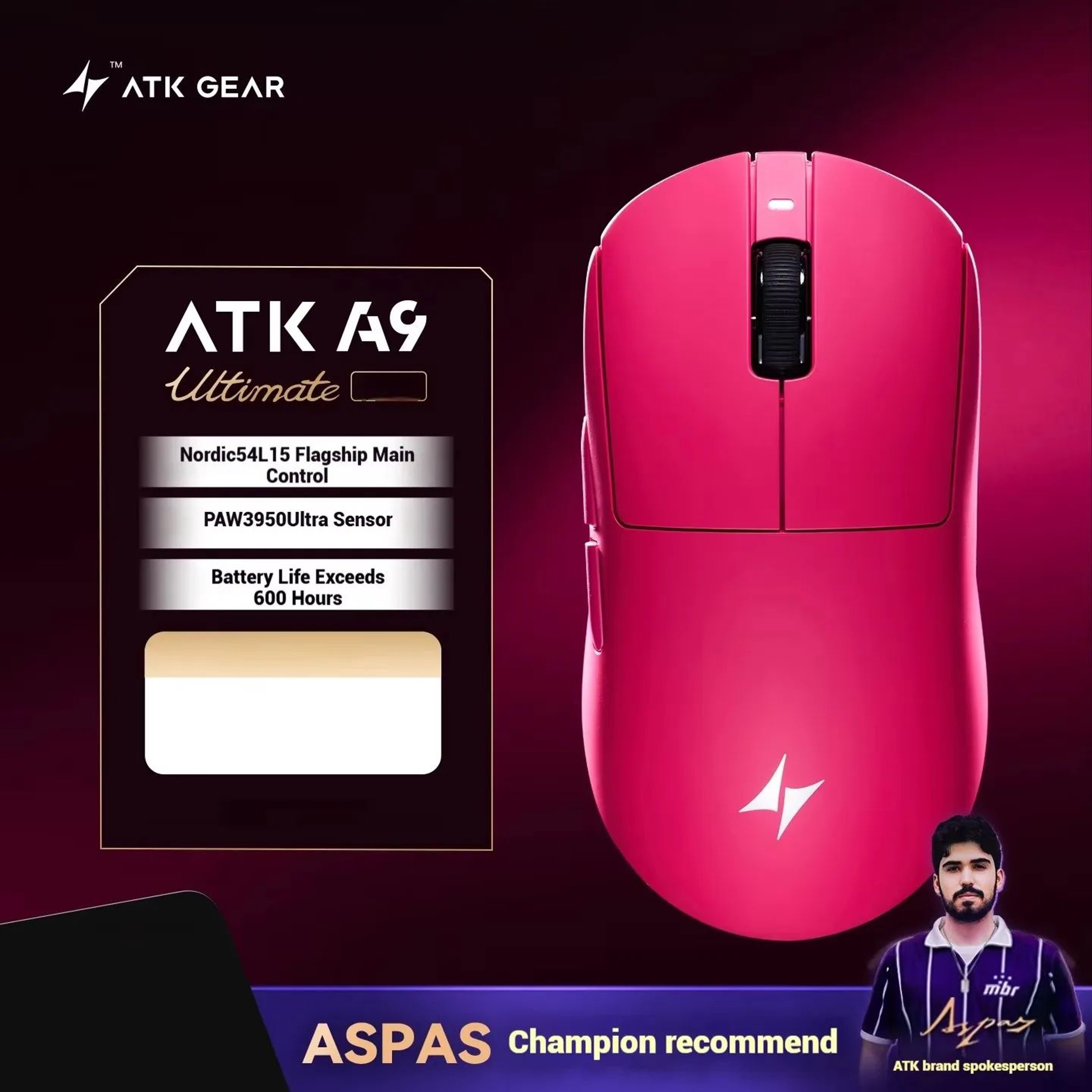 ATK A9 Ultra 8K Wireless Gaming Mouse  53g TriMode Precision For Competitive Play 14