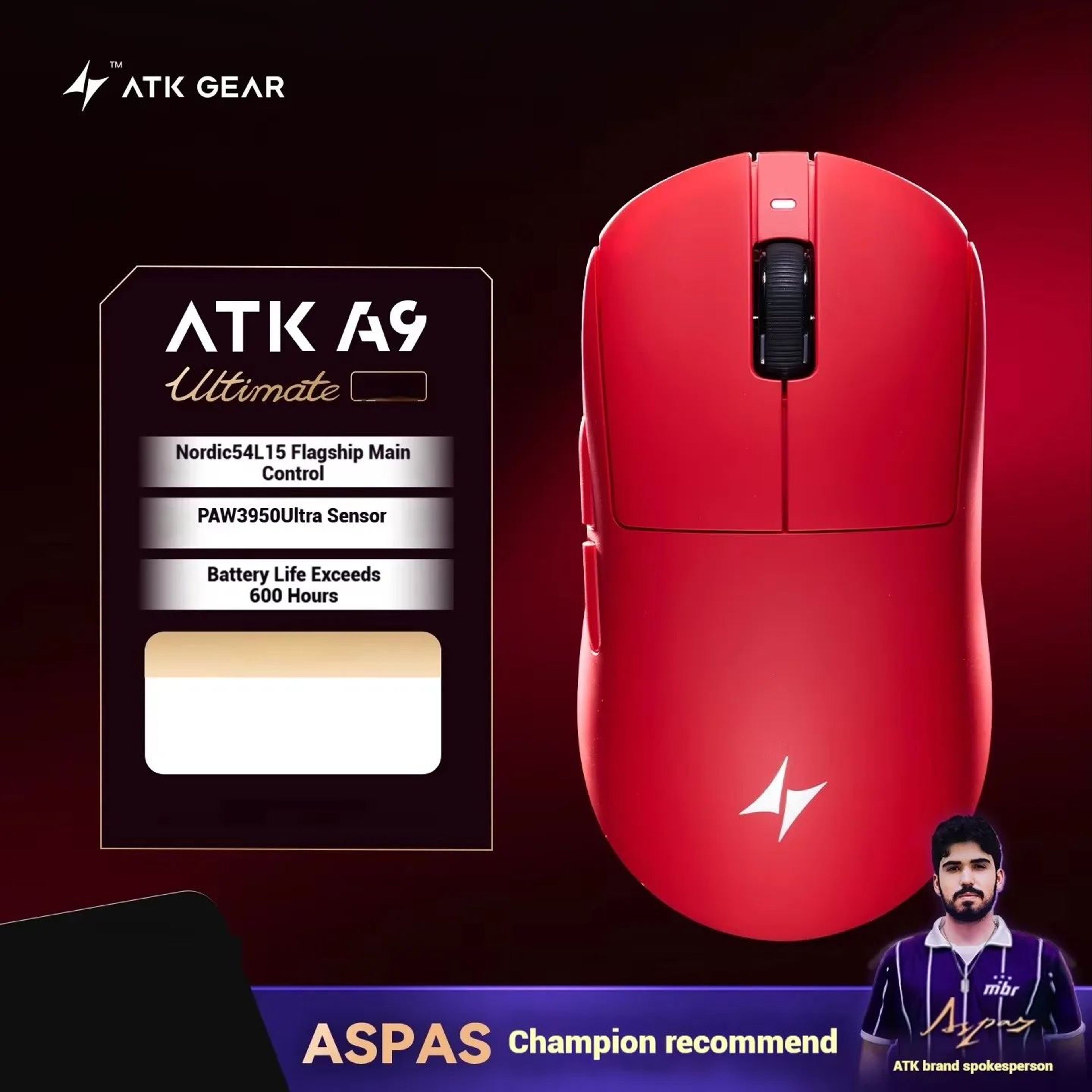 ATK A9 Ultra 8K Wireless Gaming Mouse  53g TriMode Precision For Competitive Play 15