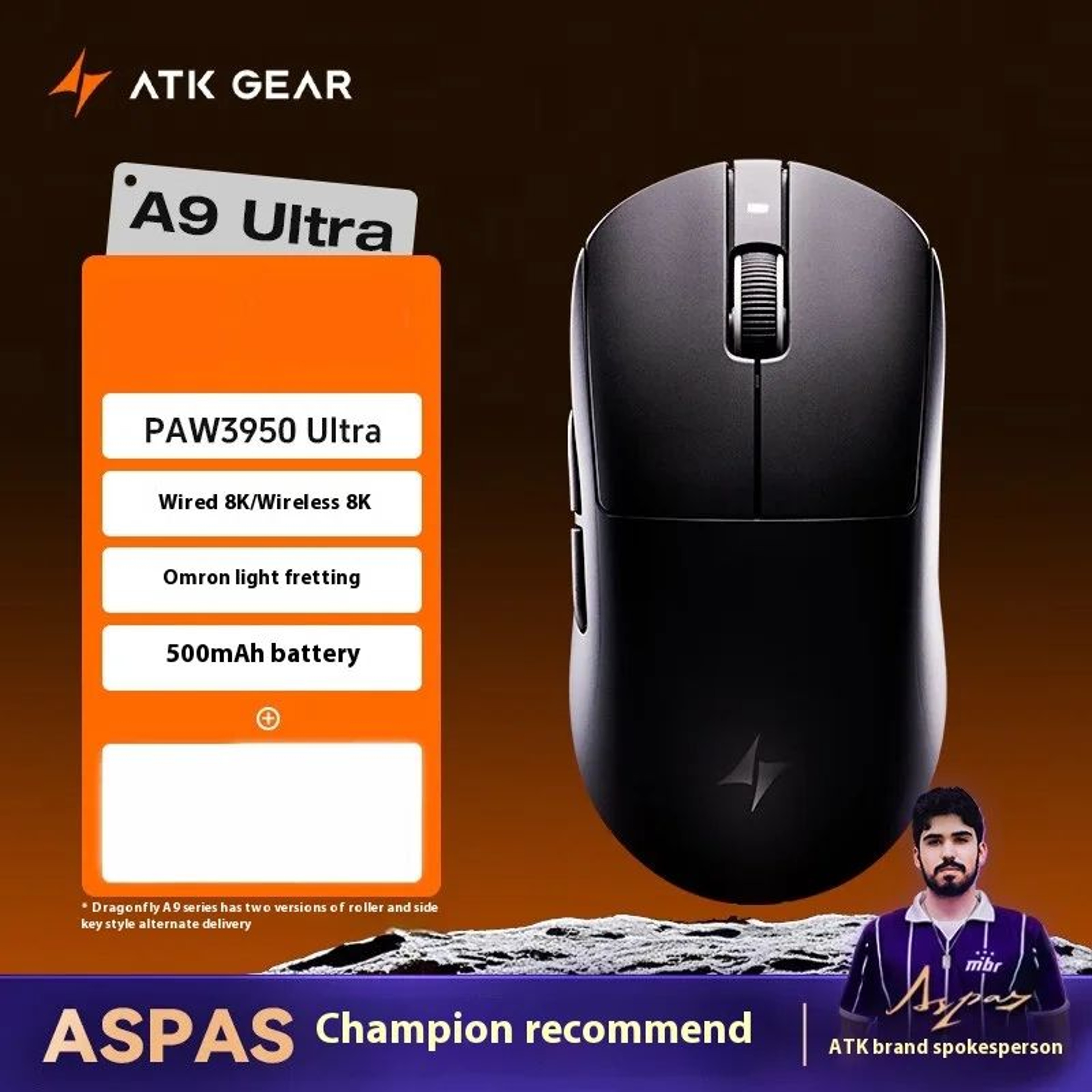 ATK A9 Ultra 8K Wireless Gaming Mouse  53g TriMode Precision For Competitive Play 17