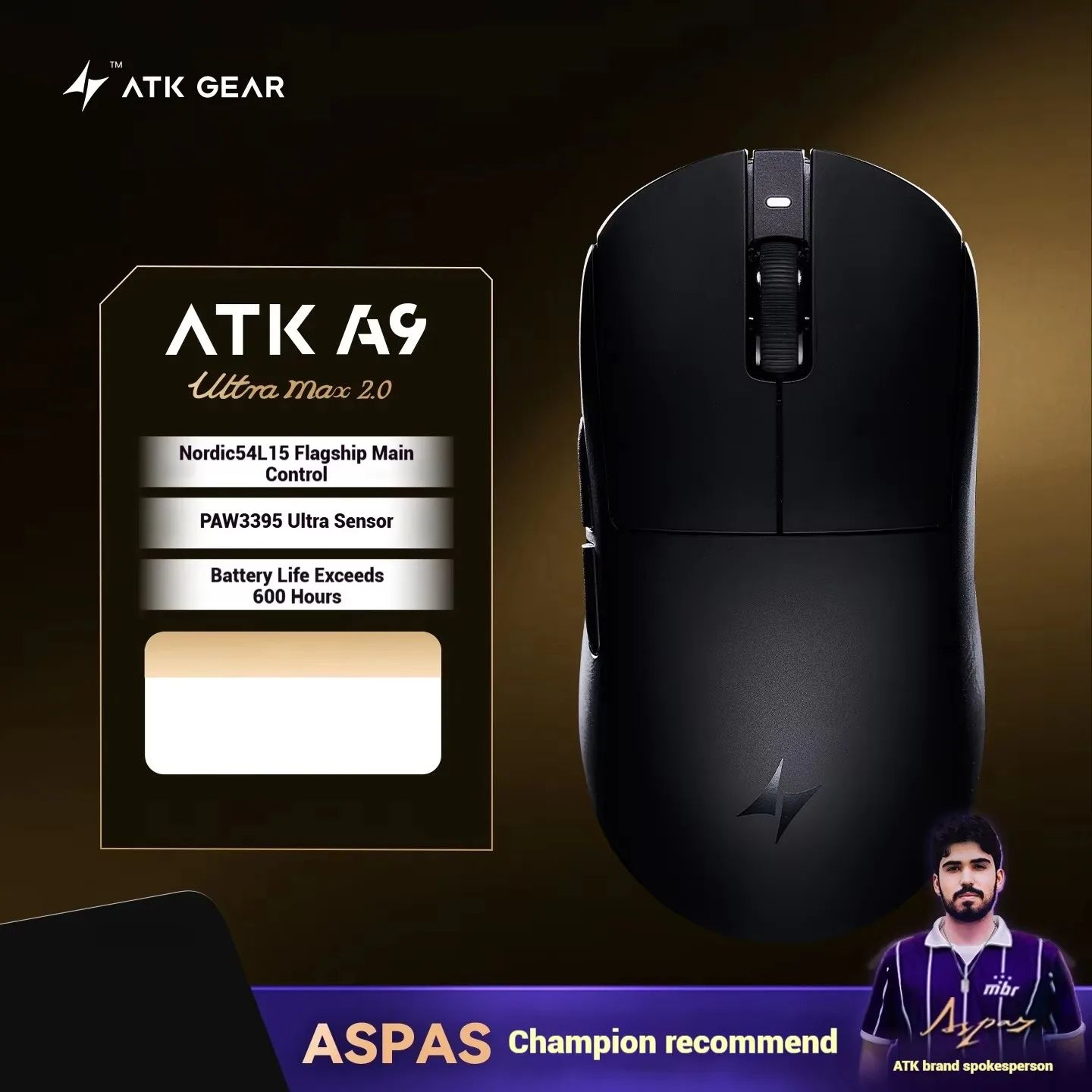 ATK A9 Ultra 8K Wireless Gaming Mouse  53g TriMode Precision For Competitive Play 20