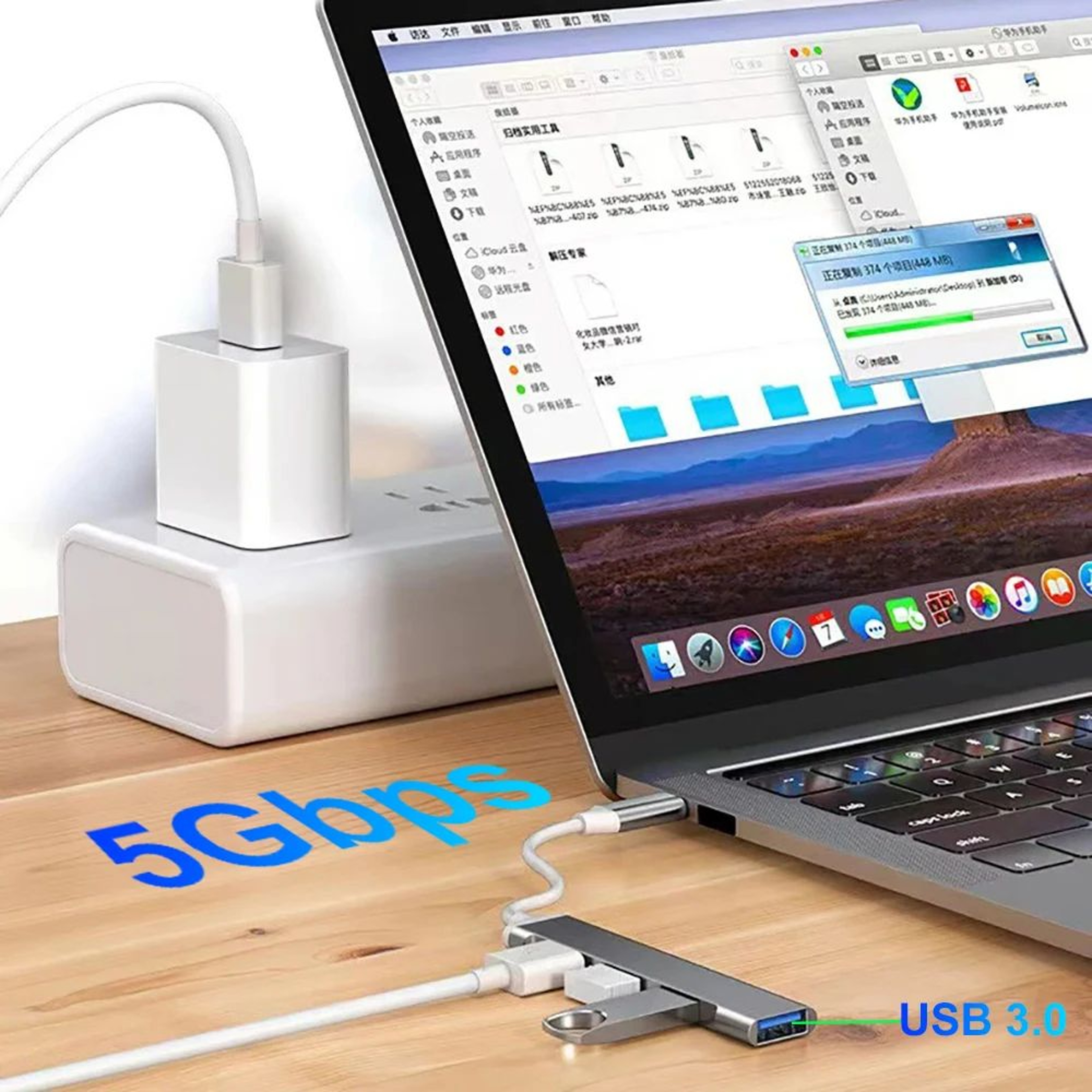 5in1 USB C Hub With 65W PD  MultiPort Type C To USB 30 Adapter For MacBook  Lenovo 1