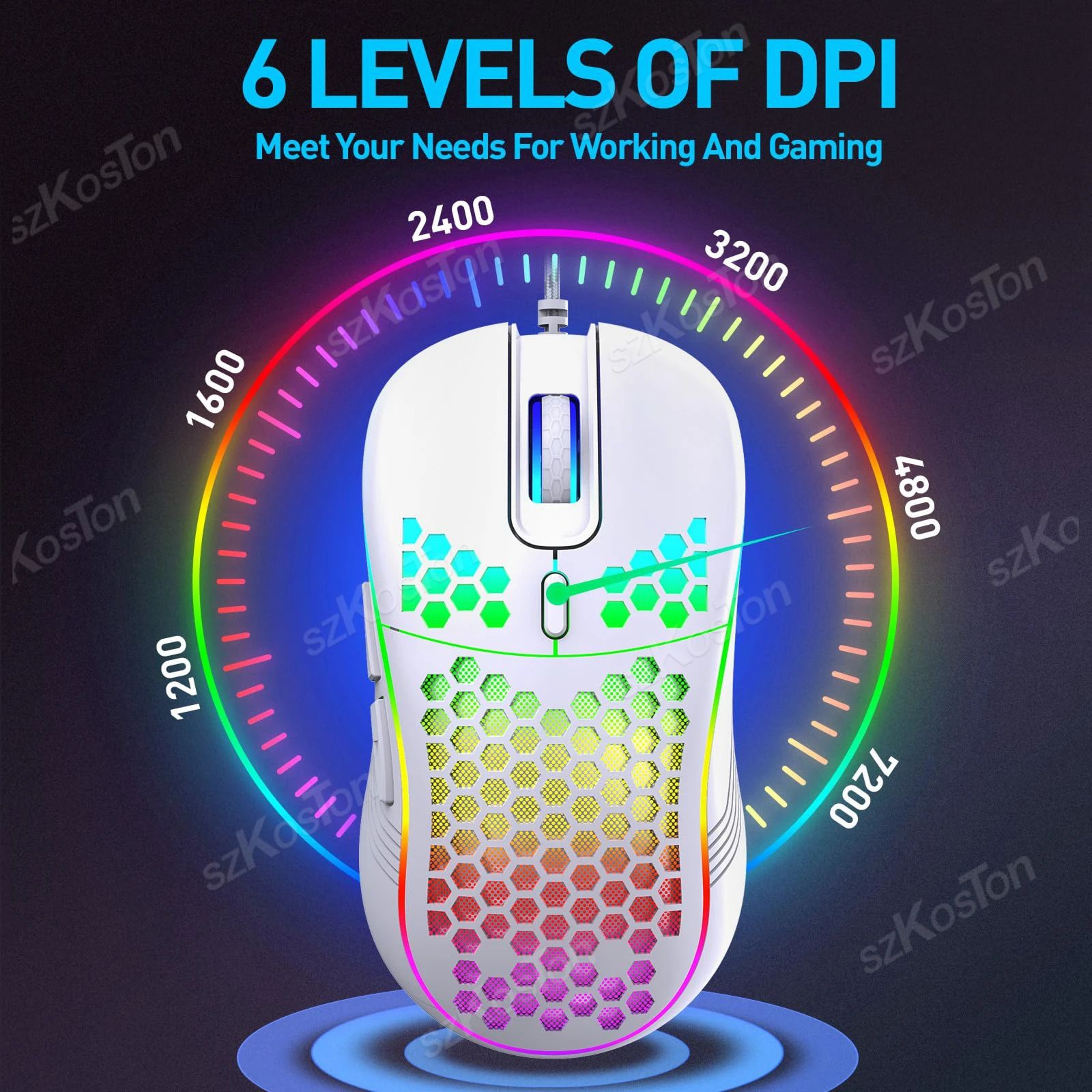 RGB Wired Gaming Mouse With 7200 DPI  Ergonomic HighPrecision Mouse For PC Gamers 2