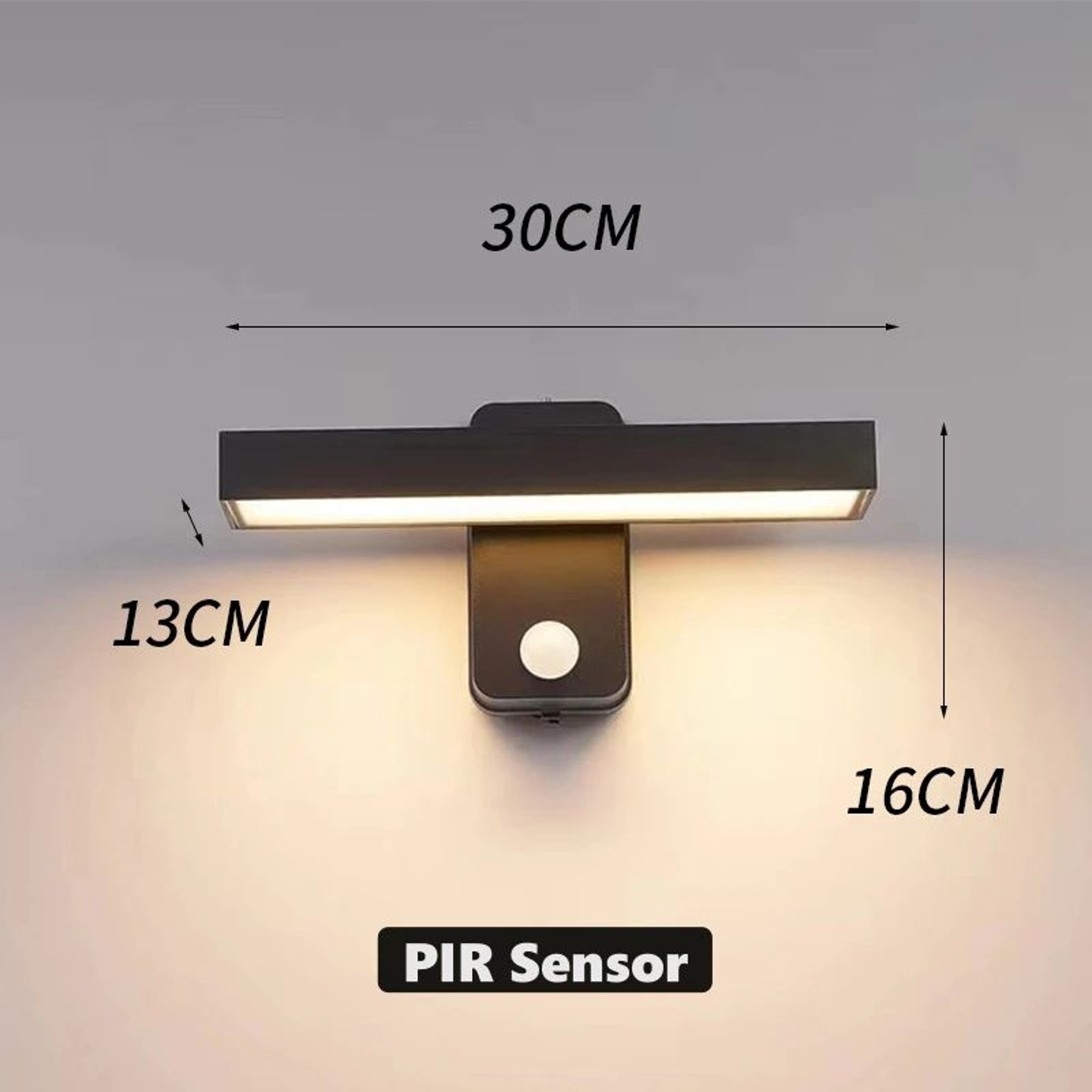 LumiGuard Rotatable PIR Motion Sensor Wall Light  IP65 Waterproof Outdoor Sconce 304050cm 9