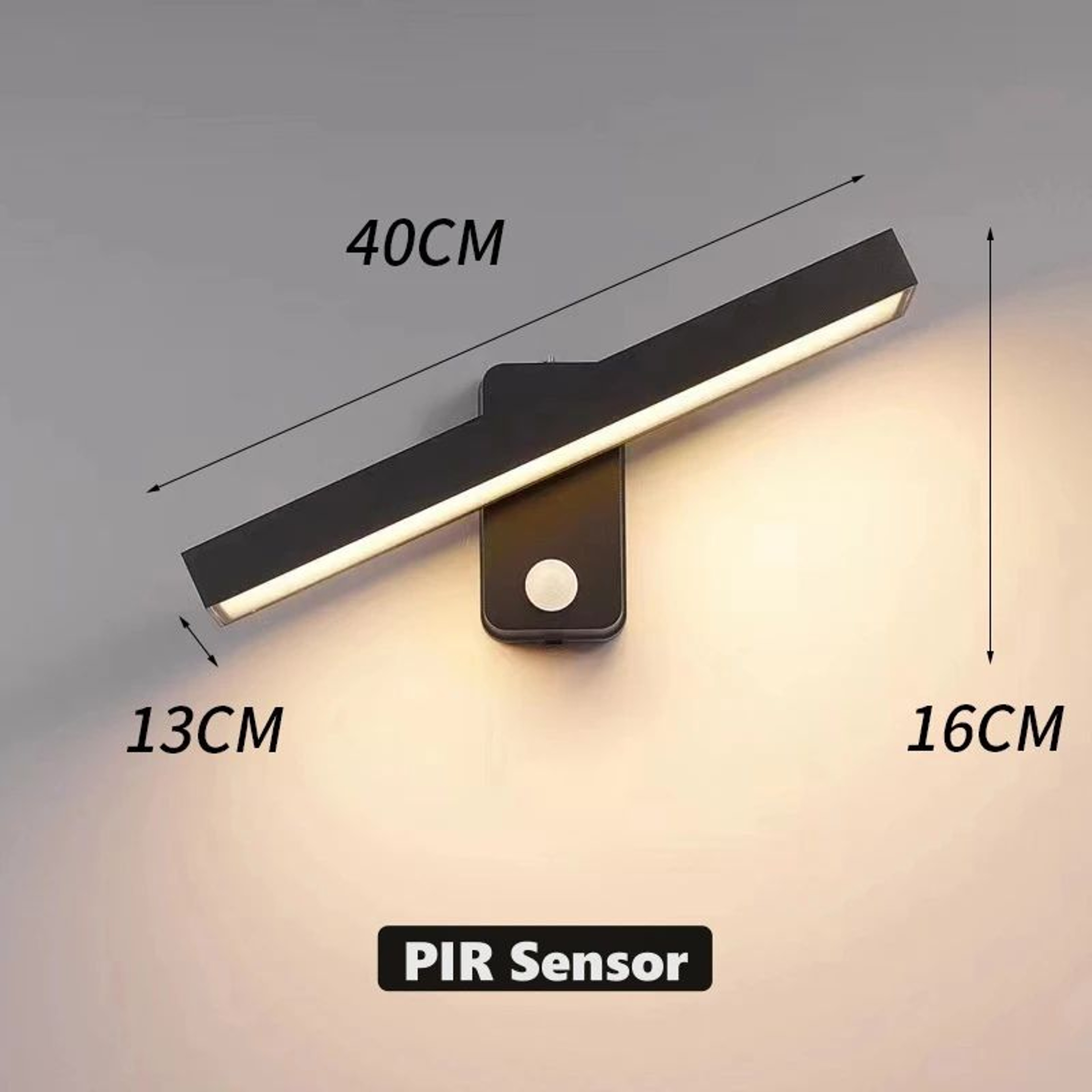 LumiGuard Rotatable PIR Motion Sensor Wall Light  IP65 Waterproof Outdoor Sconce 304050cm 11