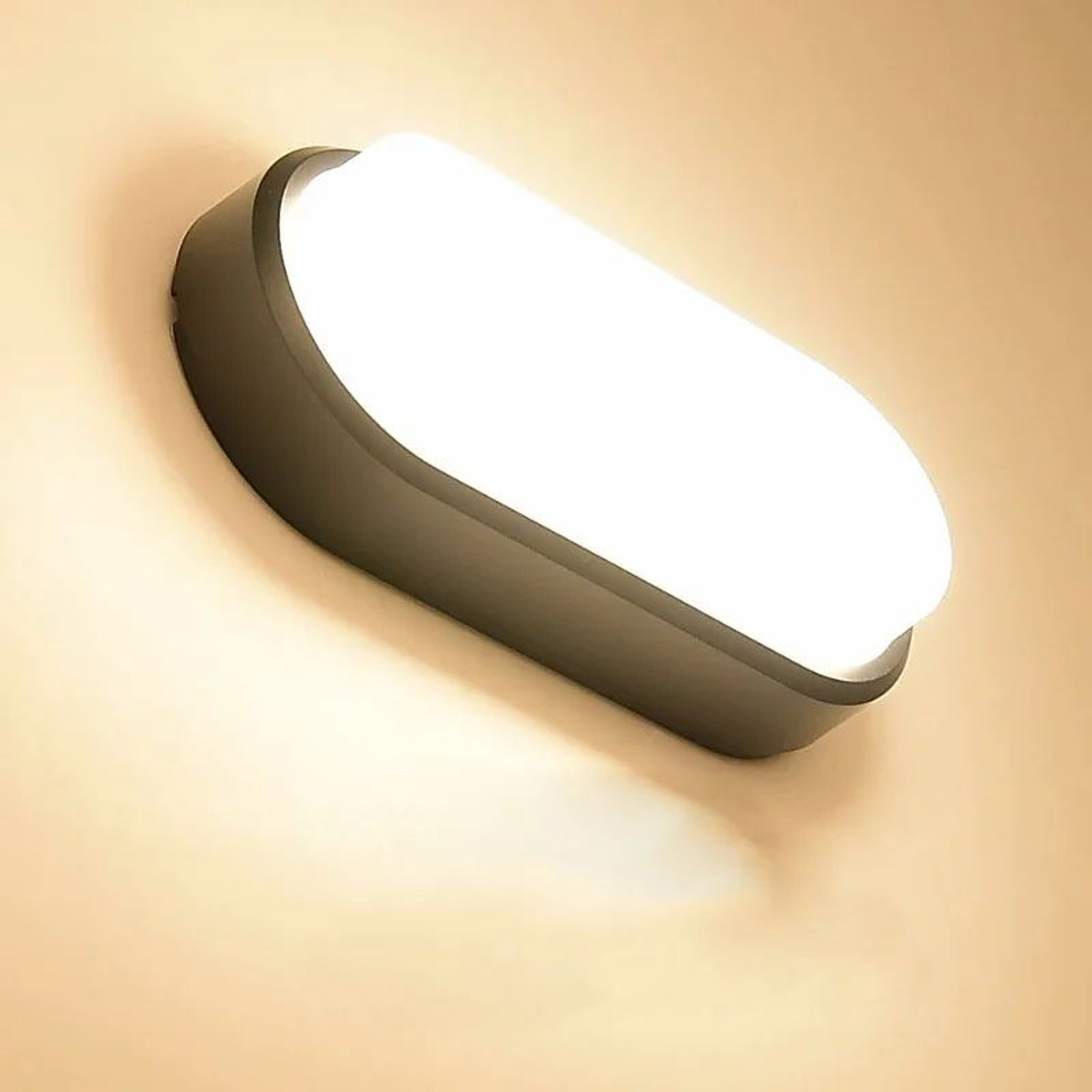 AquaGlow Modern LED Moistureproof Wall Lamp  Oval Bathroom  Outdoor Surface Light 16W20W 0