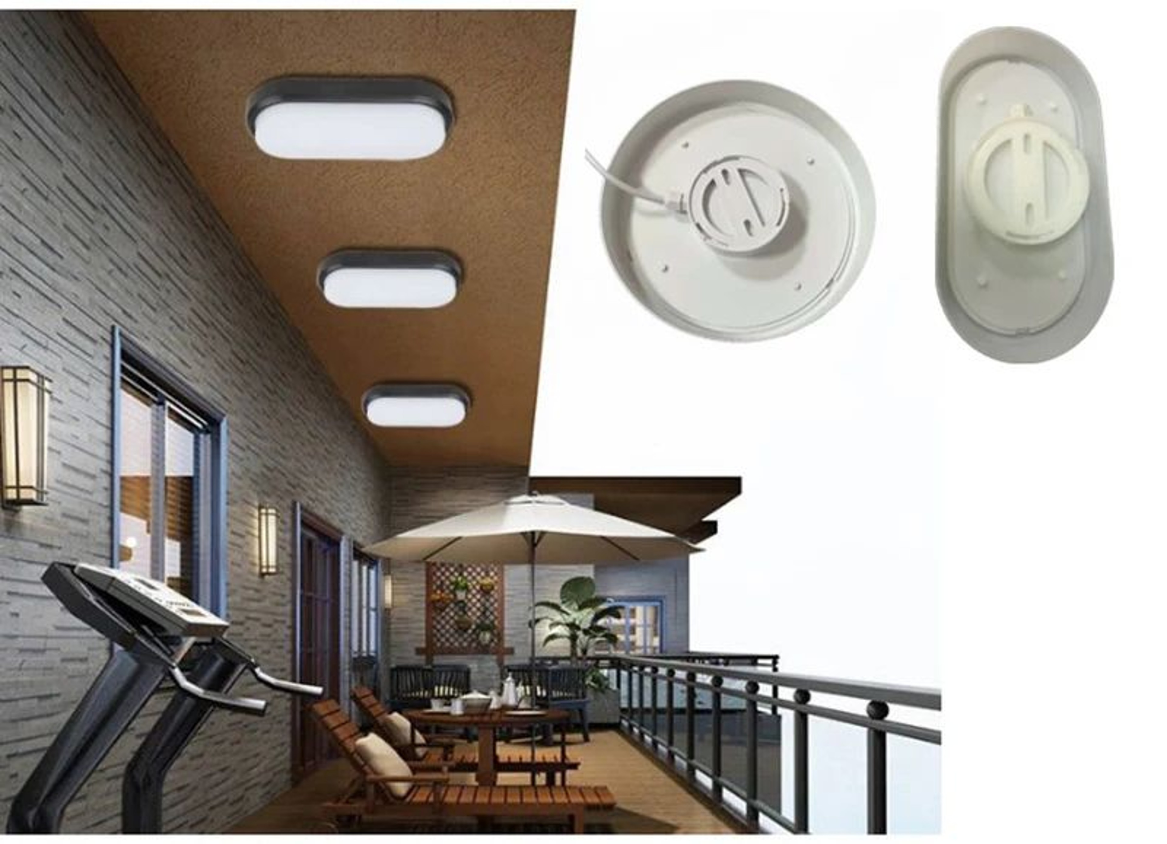 AquaGlow Modern LED Moistureproof Wall Lamp  Oval Bathroom  Outdoor Surface Light 16W20W 5
