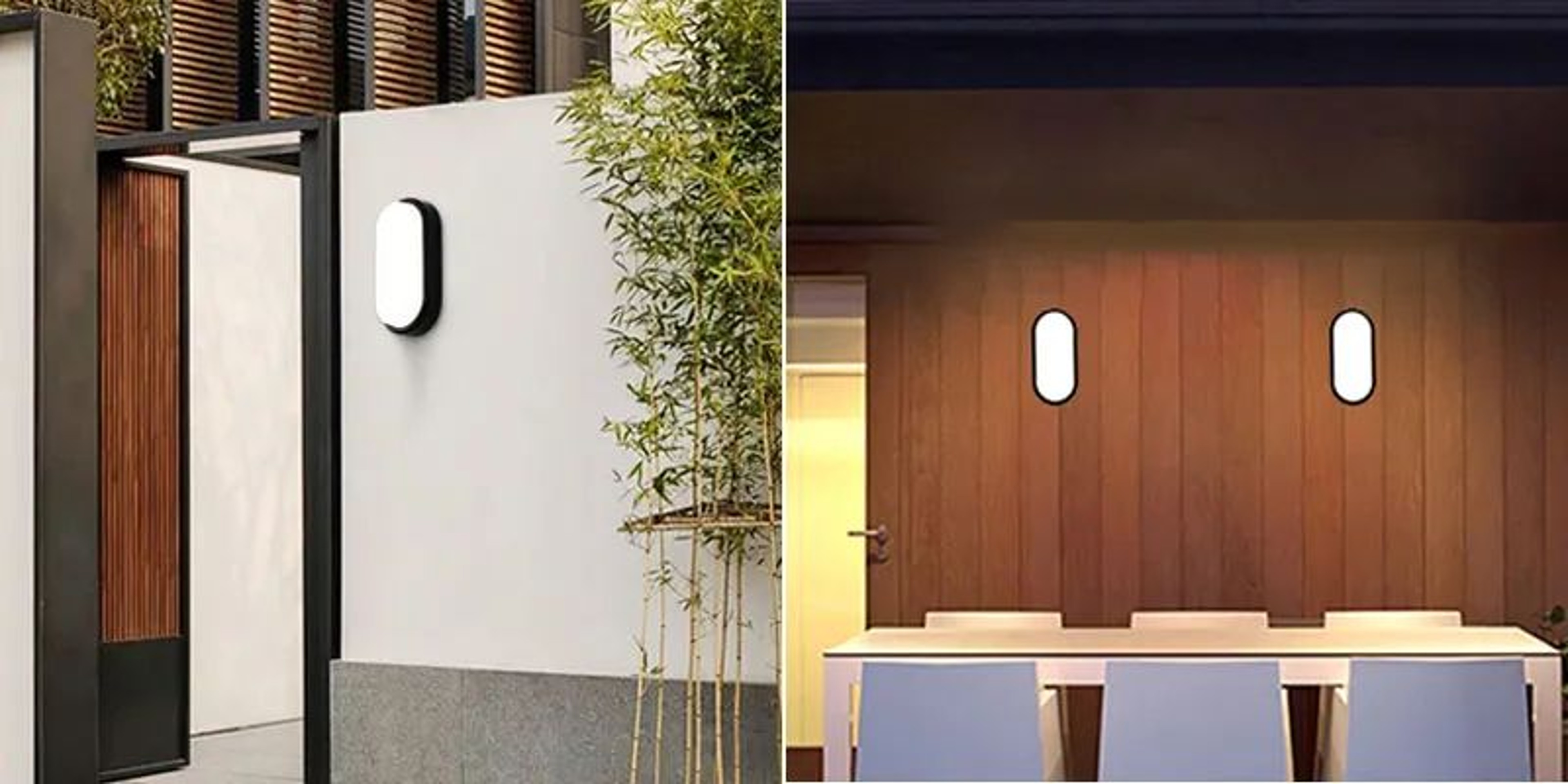 AquaGlow Modern LED Moistureproof Wall Lamp  Oval Bathroom  Outdoor Surface Light 16W20W 7