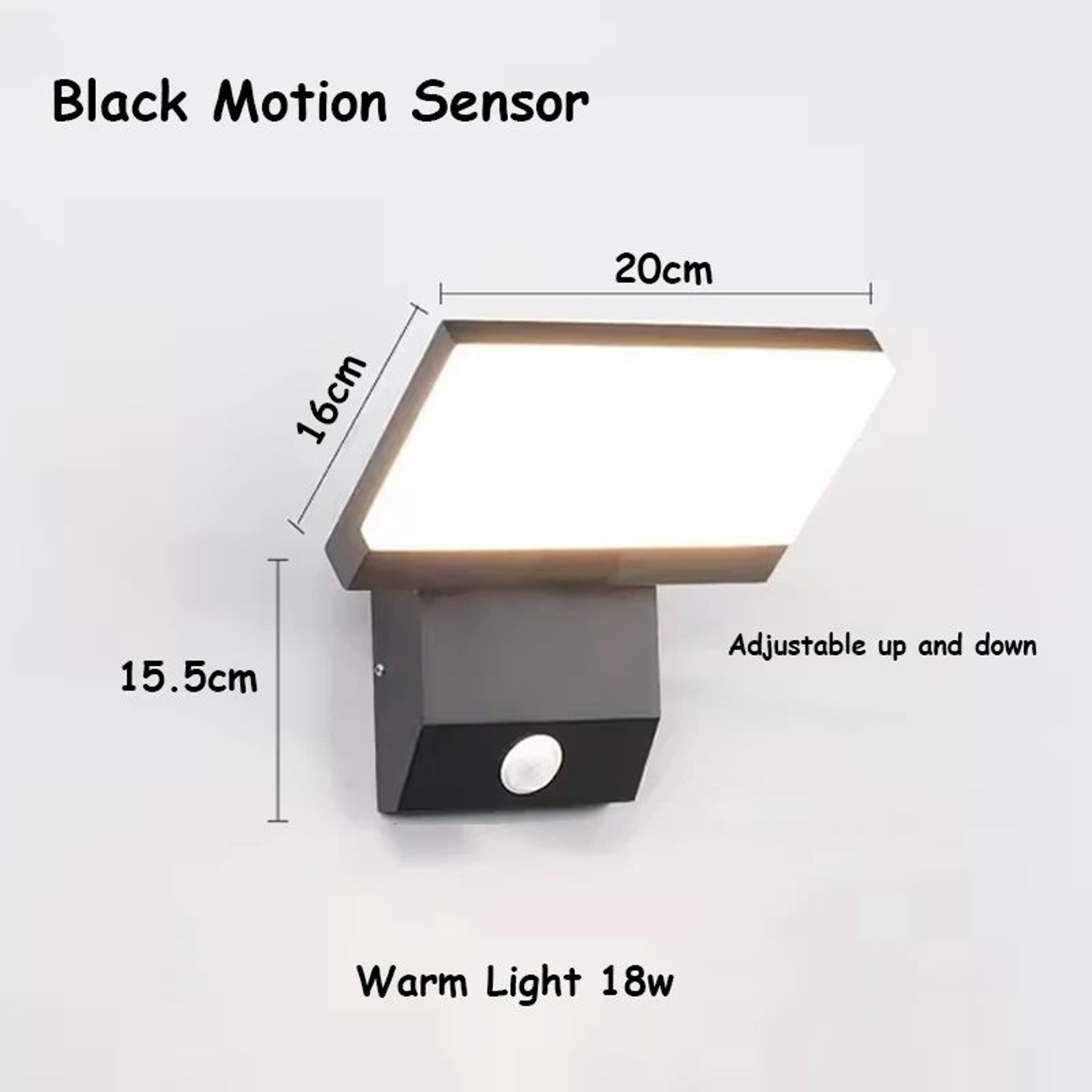 Foldable LED Motion Sensor Outdoor Wall Light  18W IP65 Waterproof Security Sconce 5