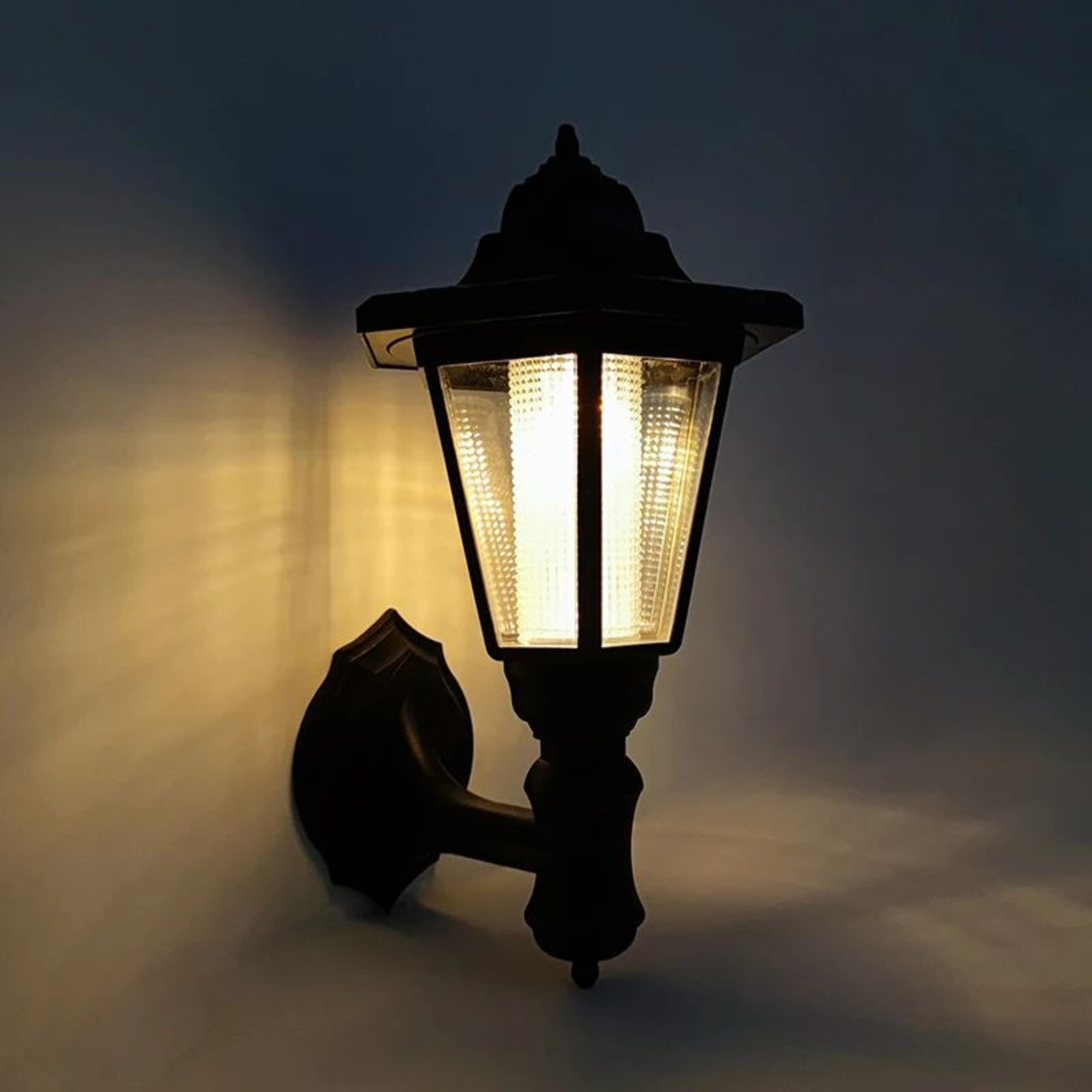 Retro Hexagonal Solar Wall Light  IP65 Waterproof Outdoor Fence  Garden Lamp 0