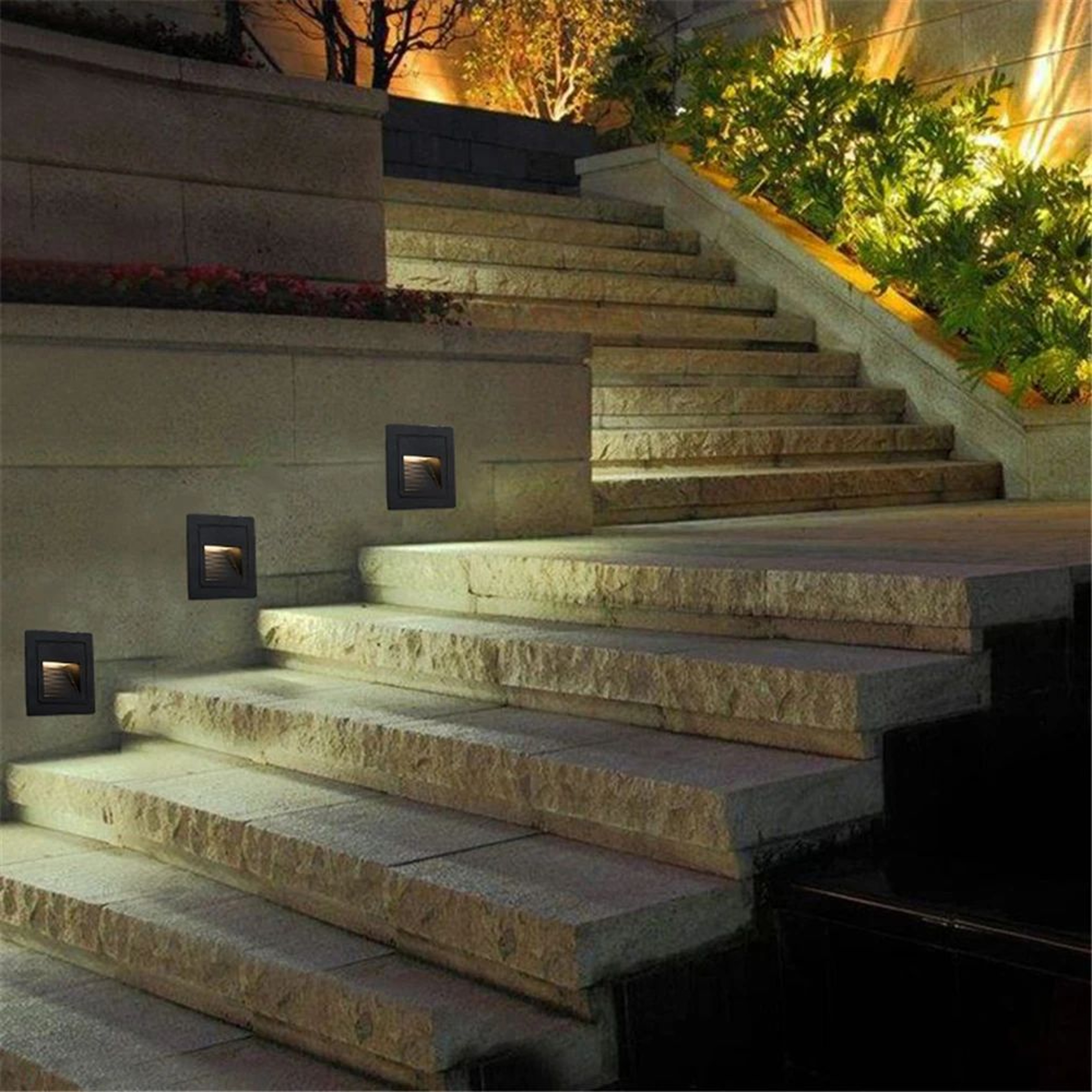Modern Recessed LED Stair  Pathway Wall Light  Waterproof Aluminum Outdoor Footlight 11