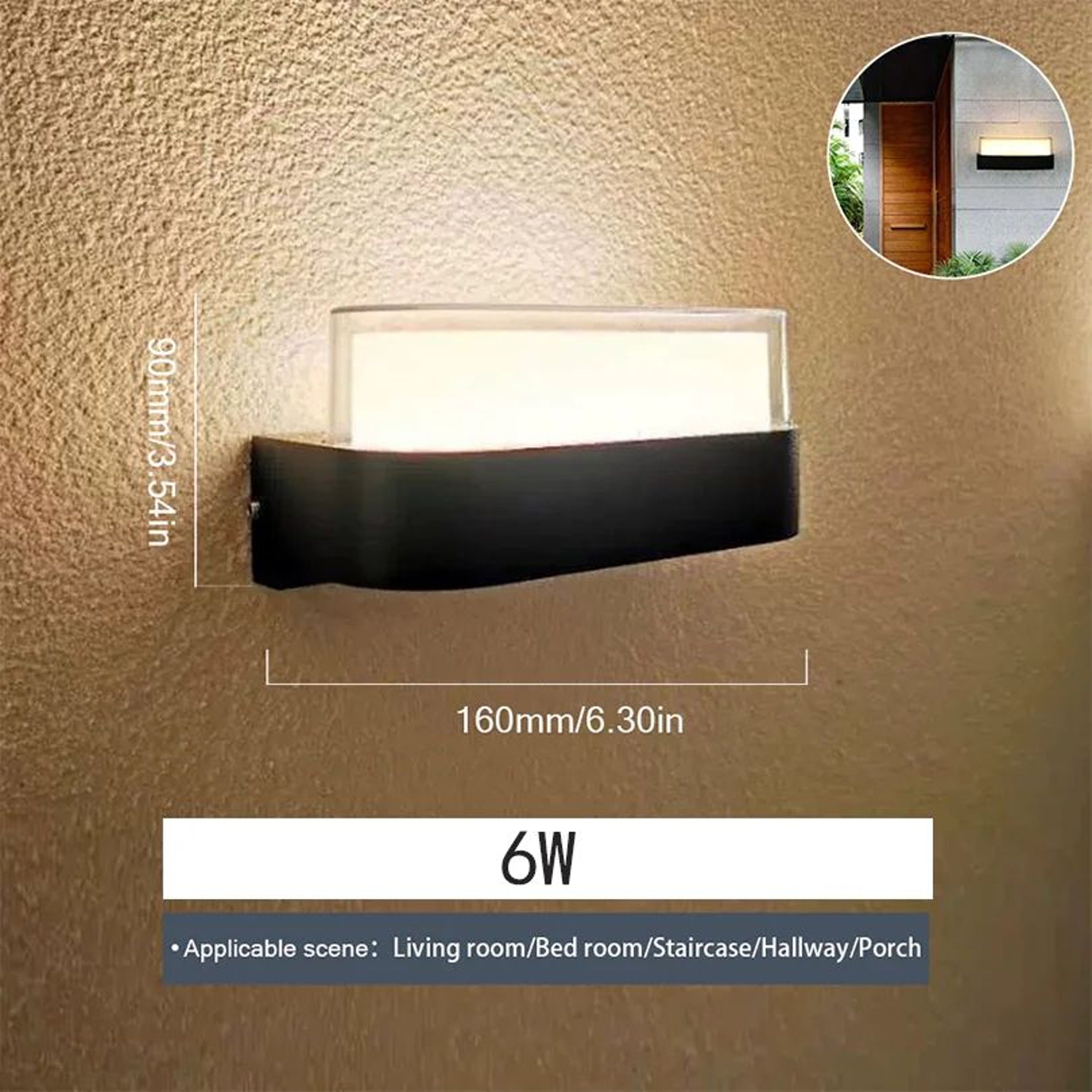 Premium Outdoor LED Motion Sensor Wall Light  Waterproof IP66 Modern Porch  Garden Lighting 7