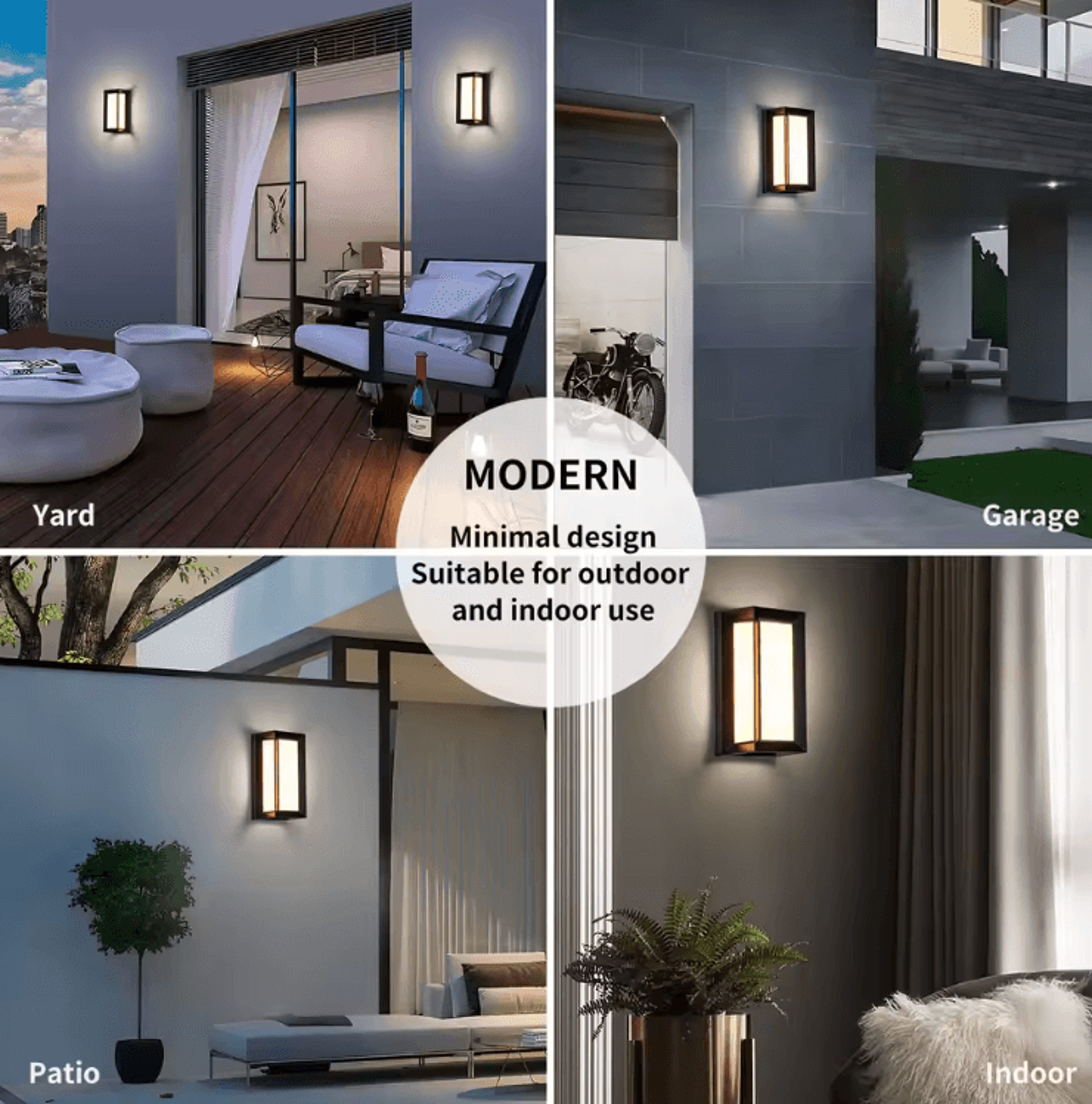 Outdoor LED Motion Sensor Wall Light  Waterproof 16W30W Smart Porch  Garden Lamp 2