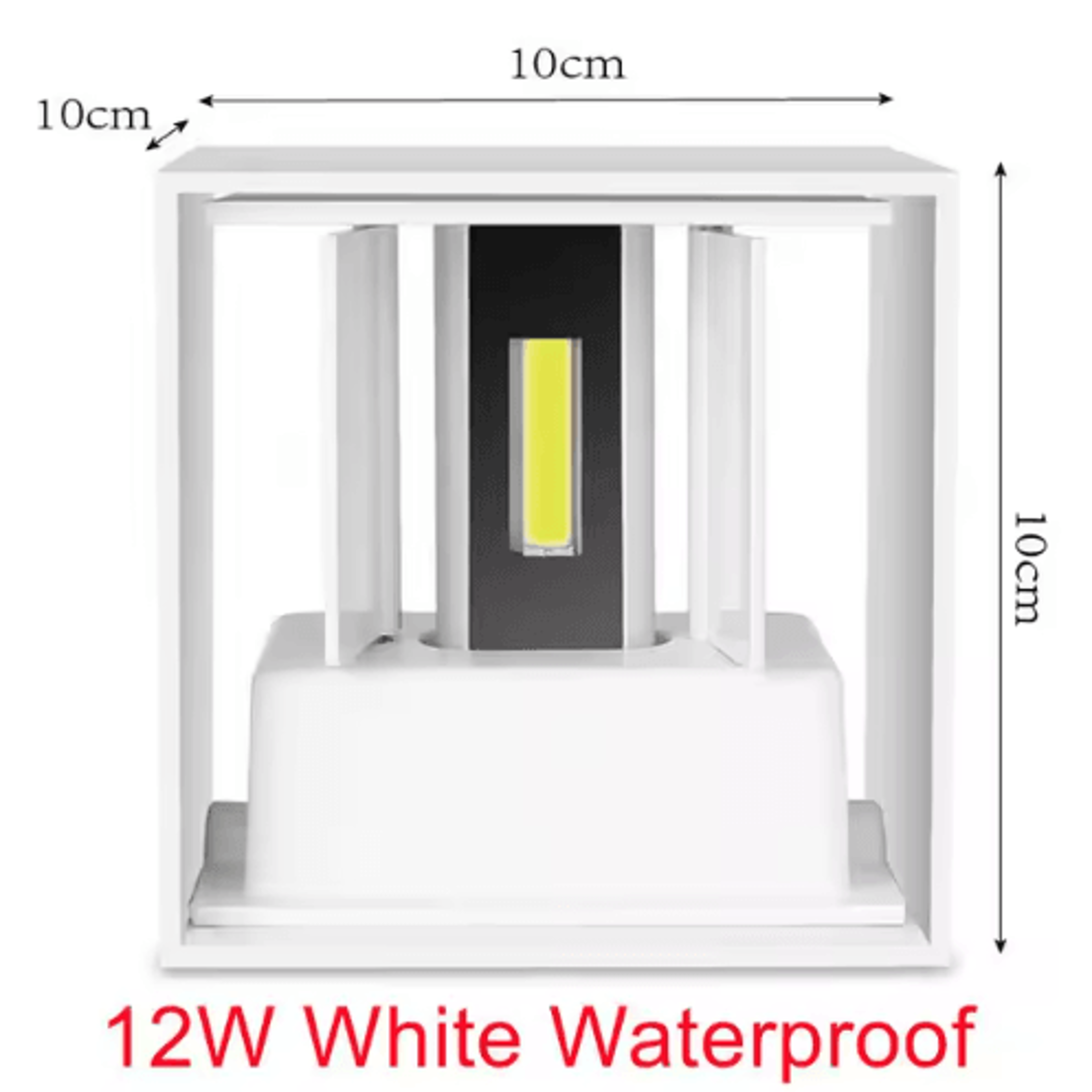 Modern IP65 Waterproof LED Wall Sconce  Adjustable Up  Down Outdoor Porch Light 12W 6