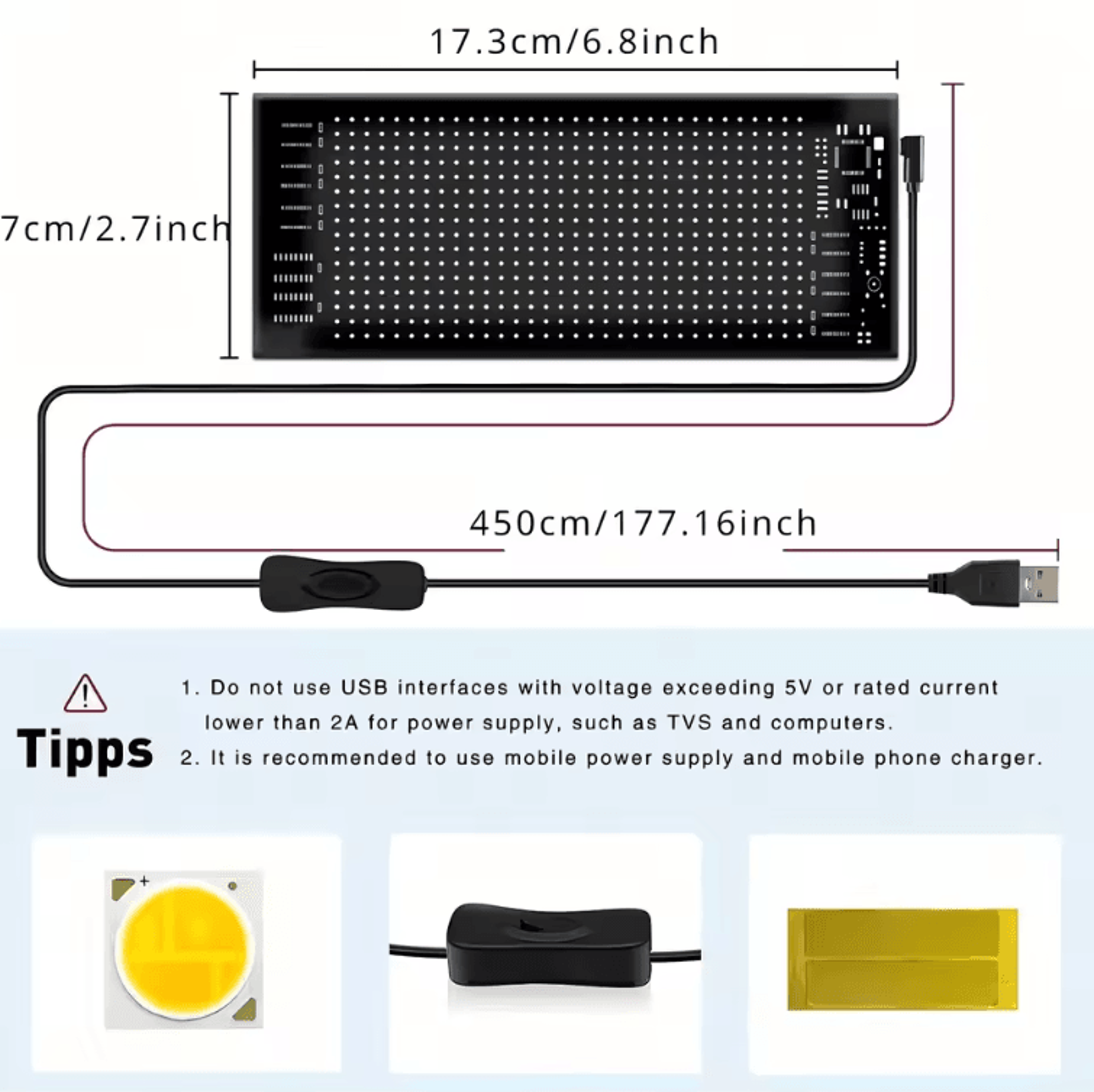 Programmable Devil Eyes LED Display  Flexible RGB Scrolling Sign For Car  Store 3