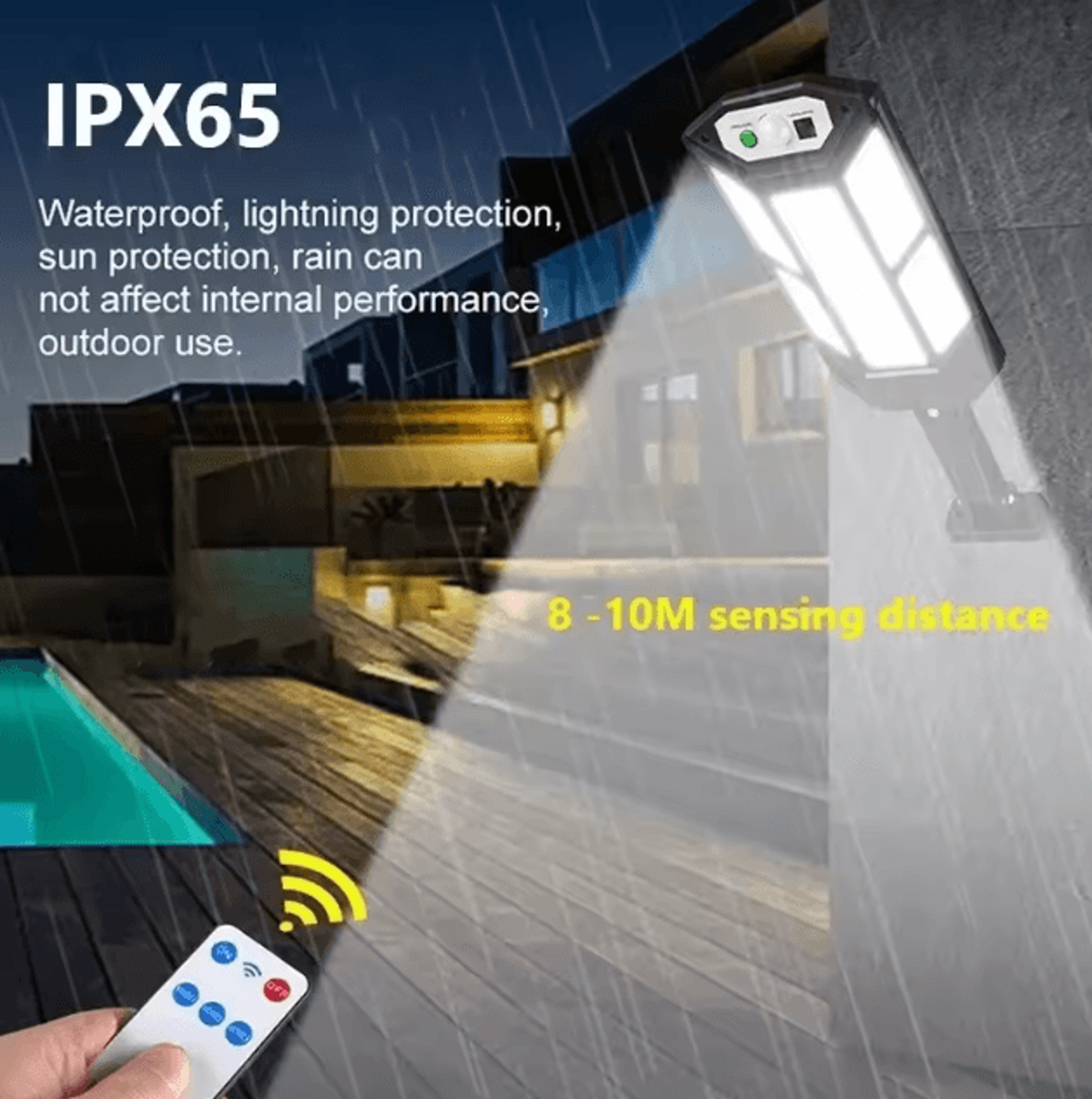 9900LM Solar Motion Sensor LED Light  IP65 Waterproof Outdoor Garden  Street Lamp 3