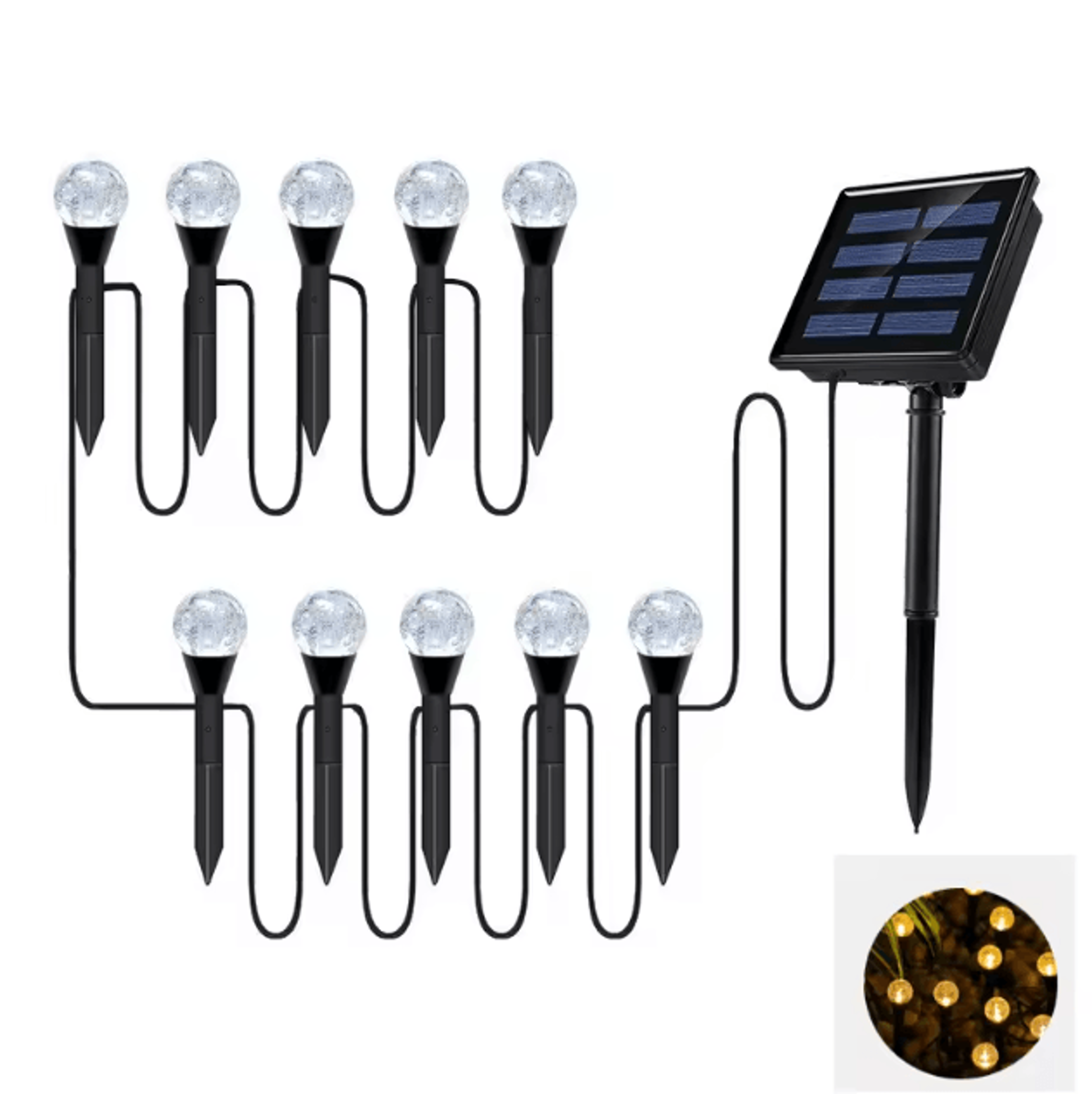 RGB Solar Bubble Ball Garden Lights  Waterproof Spherical Outdoor Lights With 8 Modes 3