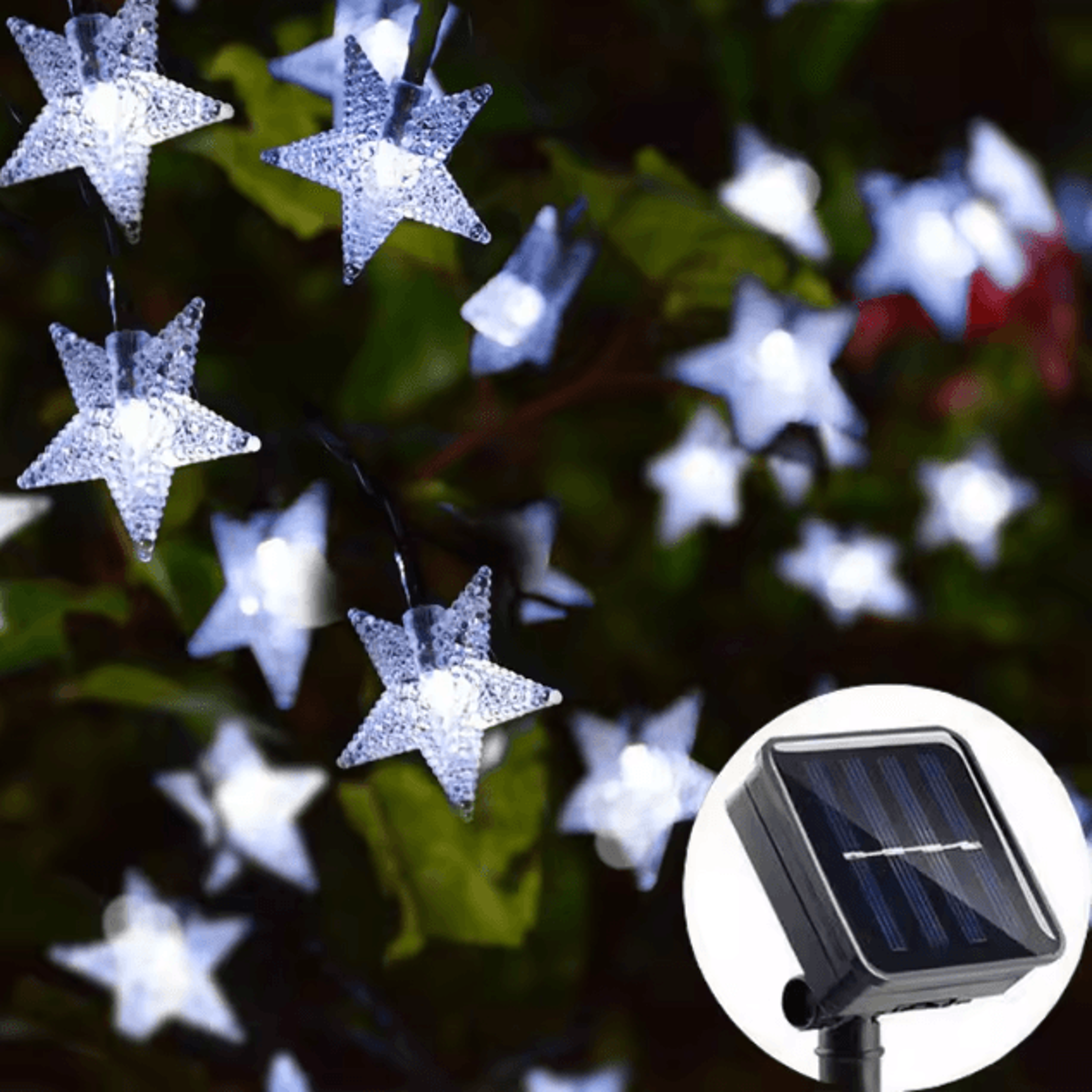 Solar Star String Lights Outdoor  LED Solar Powered Fairy Lights For Patio Garden Wedding Decor 3