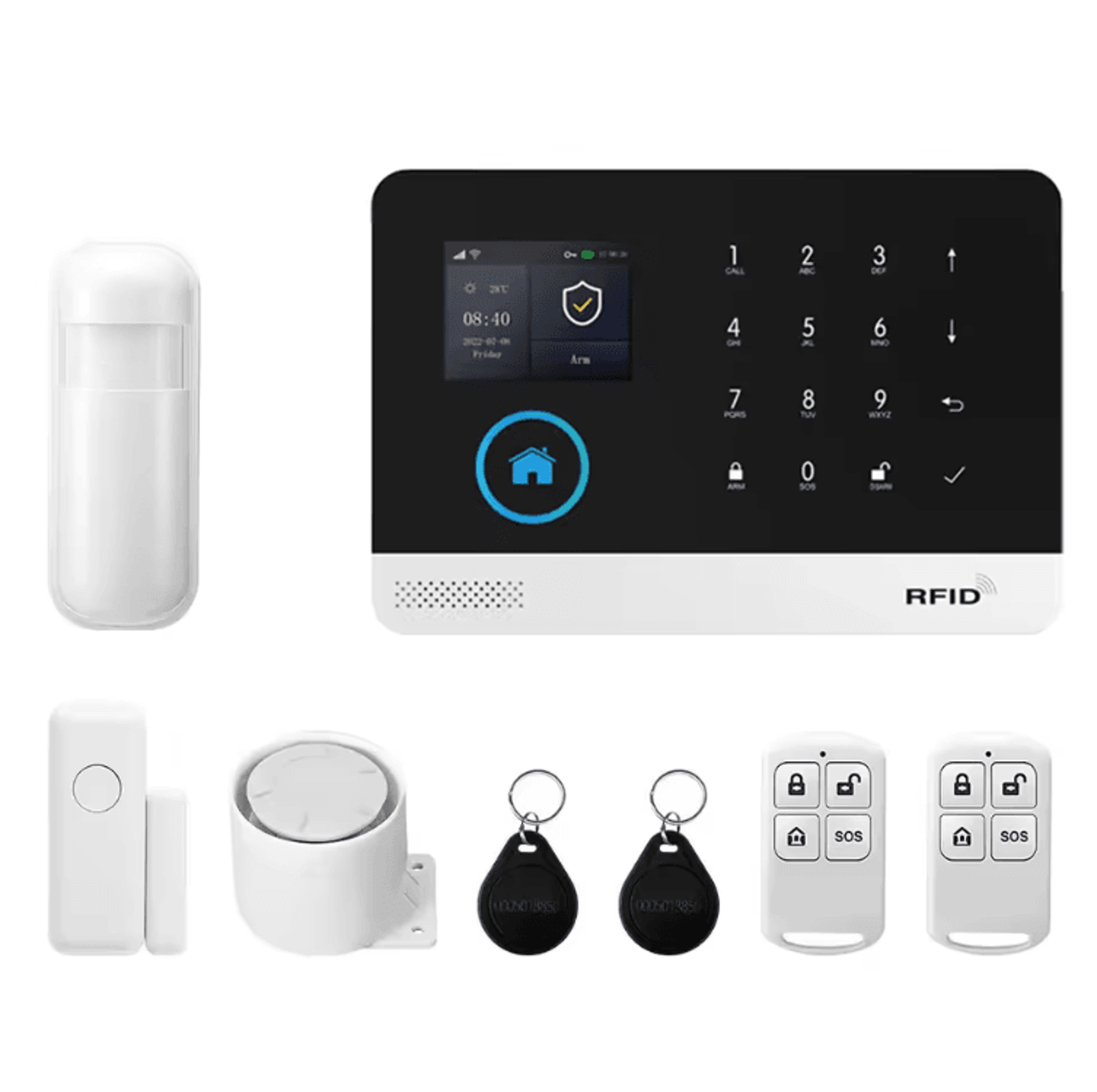 PGST WiFi GSM Tuya Smart Home Alarm System  Wireless Security Kit With Door  Motion Sensors 2