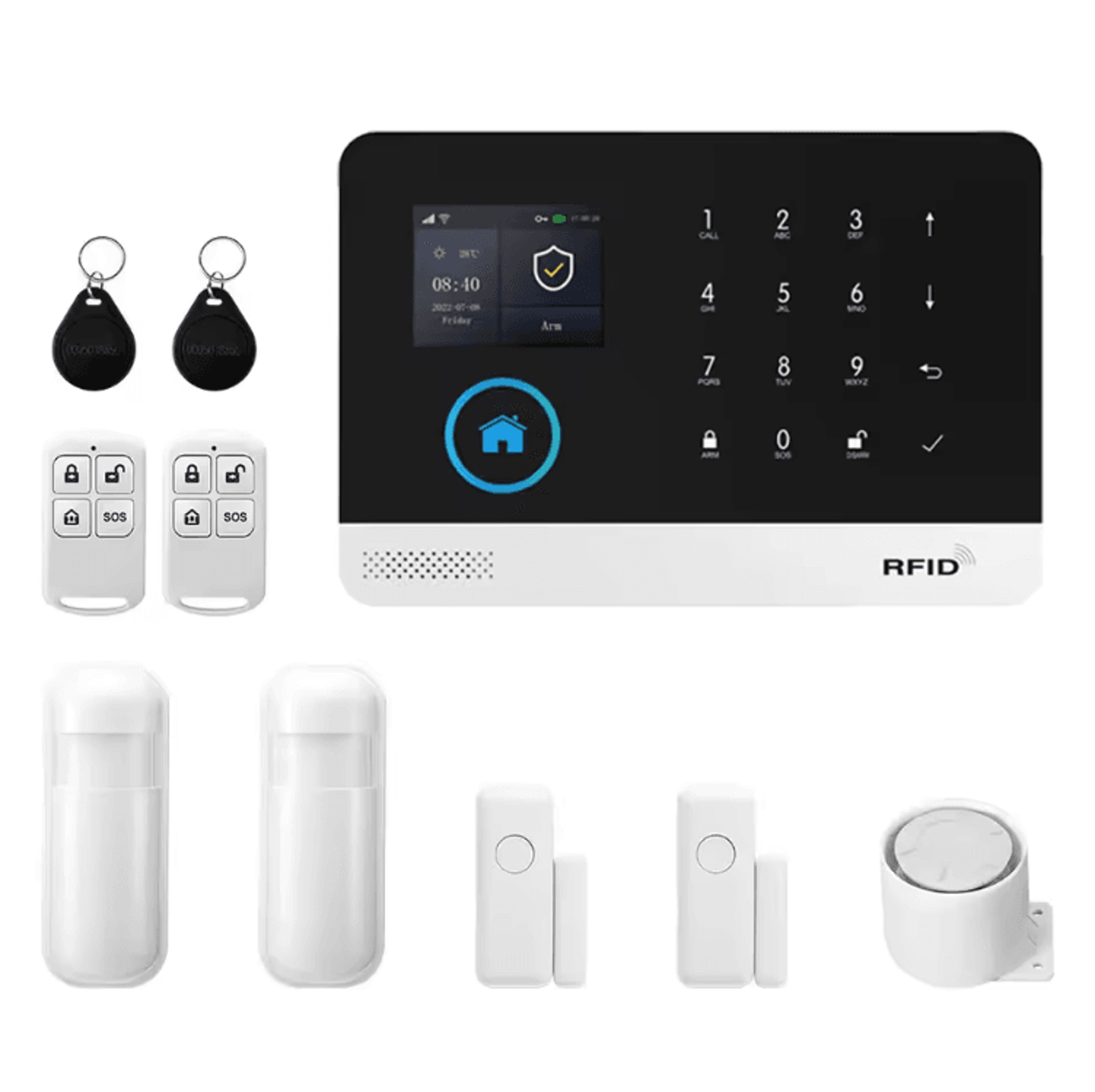 PGST WiFi GSM Tuya Smart Home Alarm System  Wireless Security Kit With Door  Motion Sensors 3