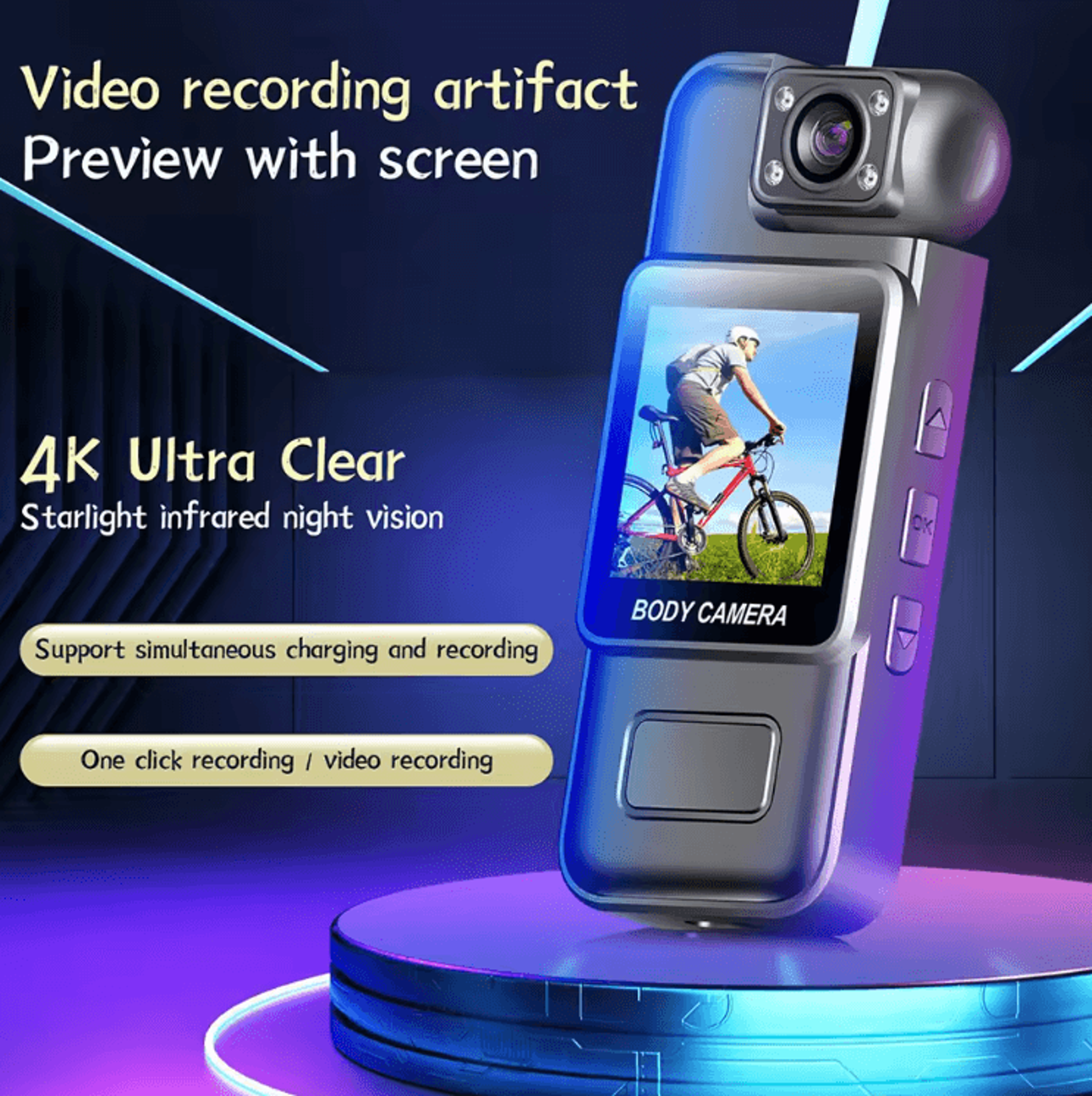4K Mini WiFi Body Camera  Portable HD Night Vision Security Cam With DVR Recording 1