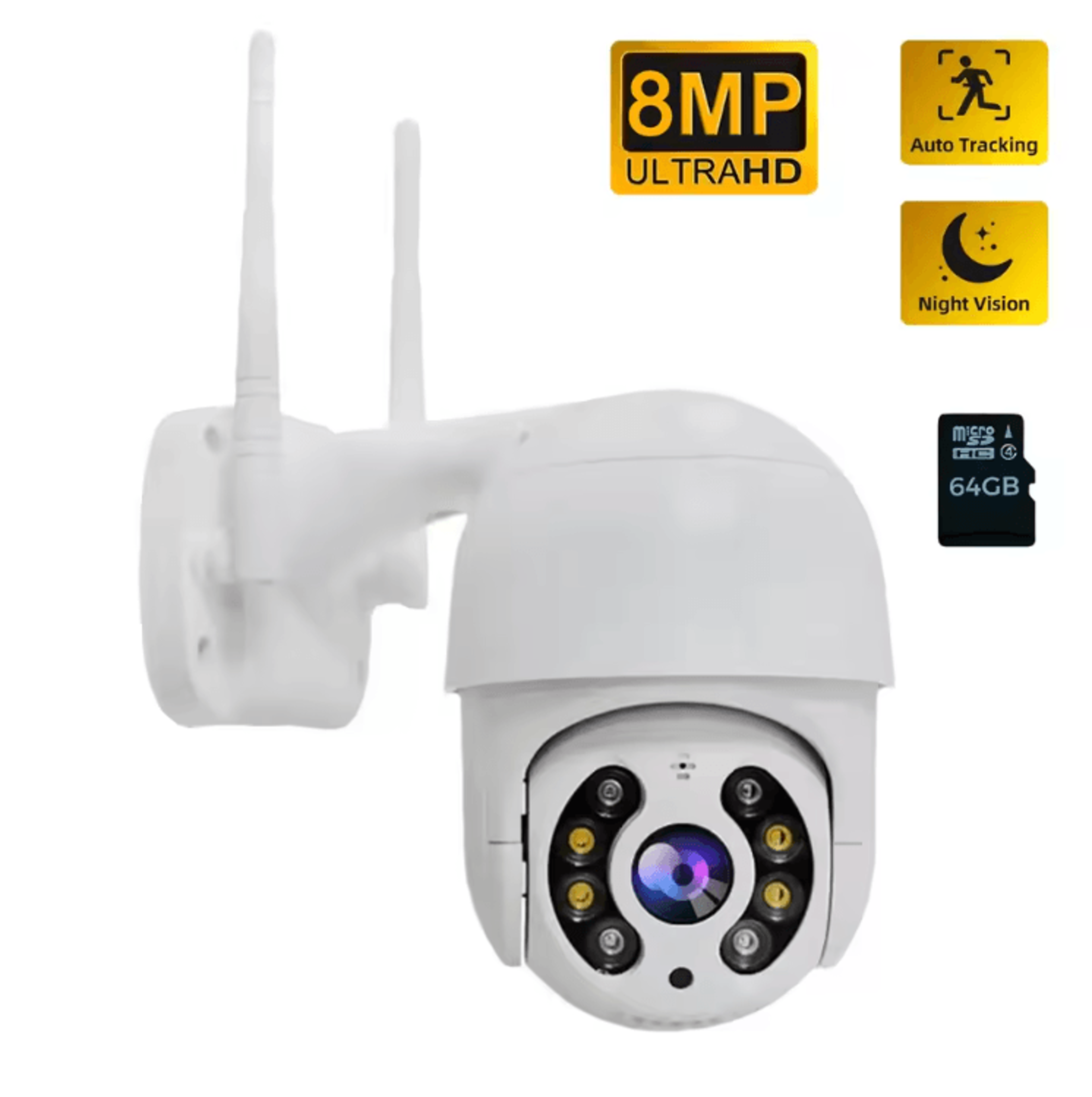 8MP 4K Wireless PTZ Security Camera  AI AutoTracking WiFi Outdoor CCTV With Color Night Vision 6