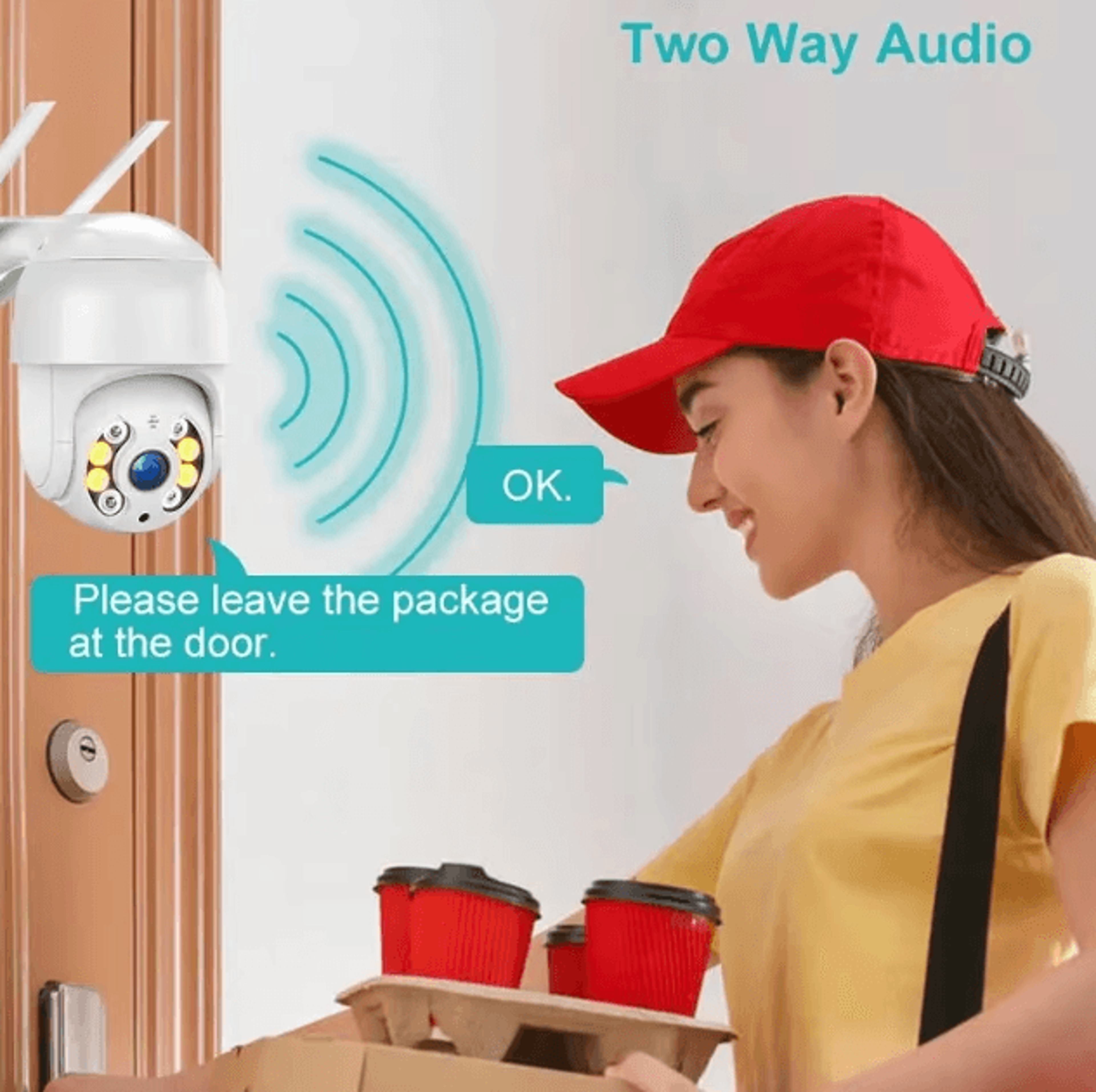 Smart 8MP 4K PTZ Security Camera With Auto Tracking WiFi Remote Monitoring  Color Night Vision 1