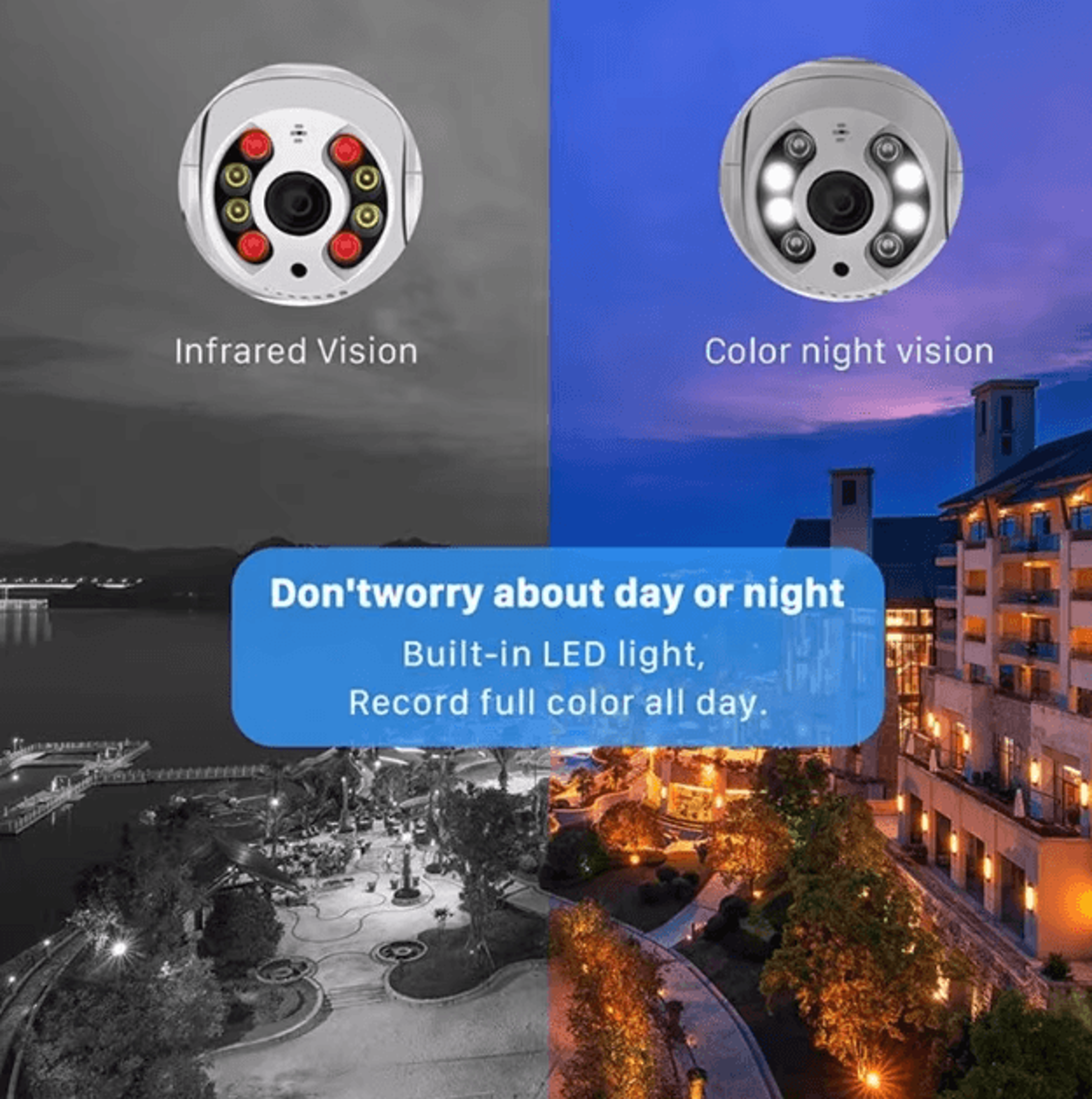 Smart 8MP 4K PTZ Security Camera With Auto Tracking WiFi Remote Monitoring  Color Night Vision 2