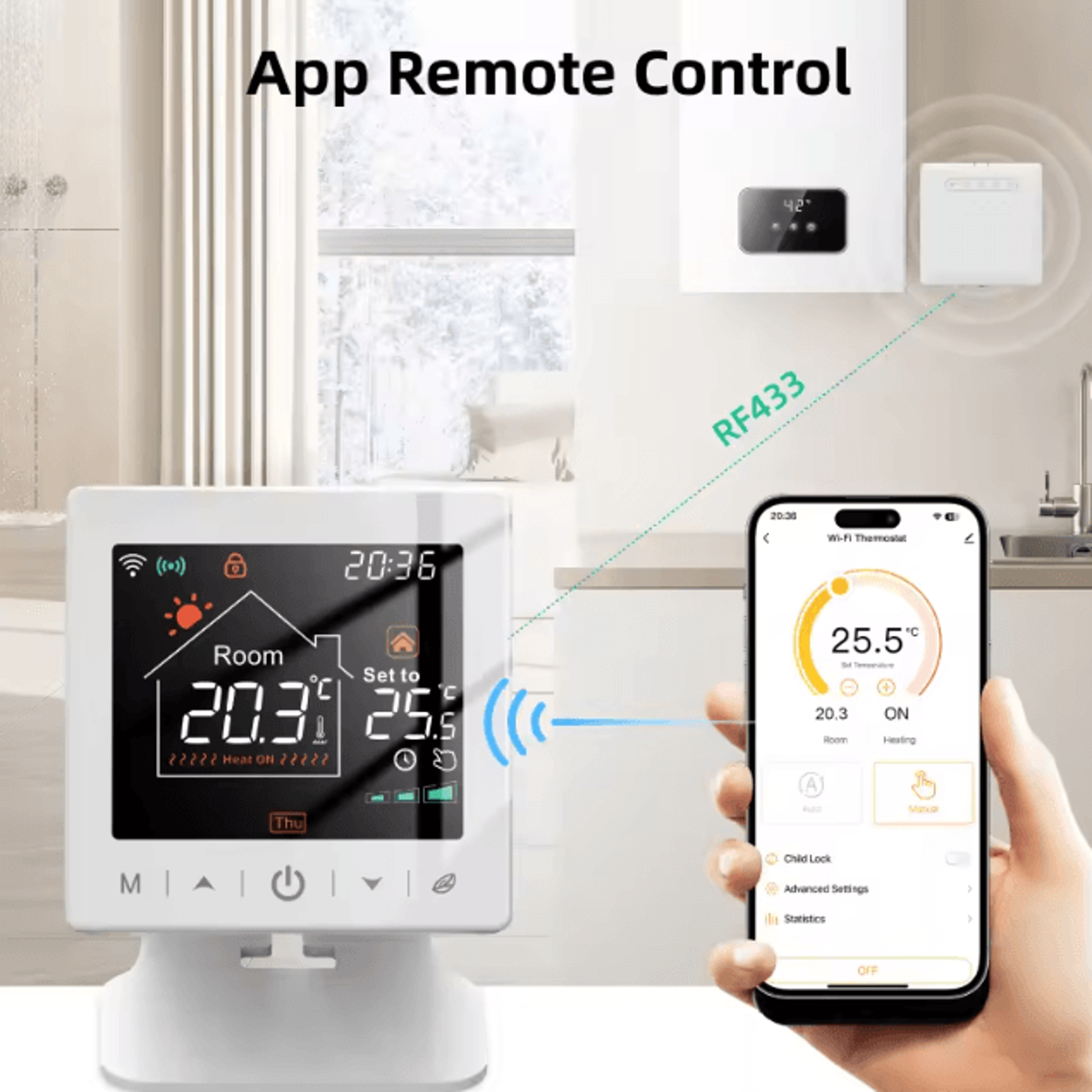 Tuya WiFi Smart Thermostat Wireless Temperature Controller For Gas  Water Boilers With Alexa  Googl 3