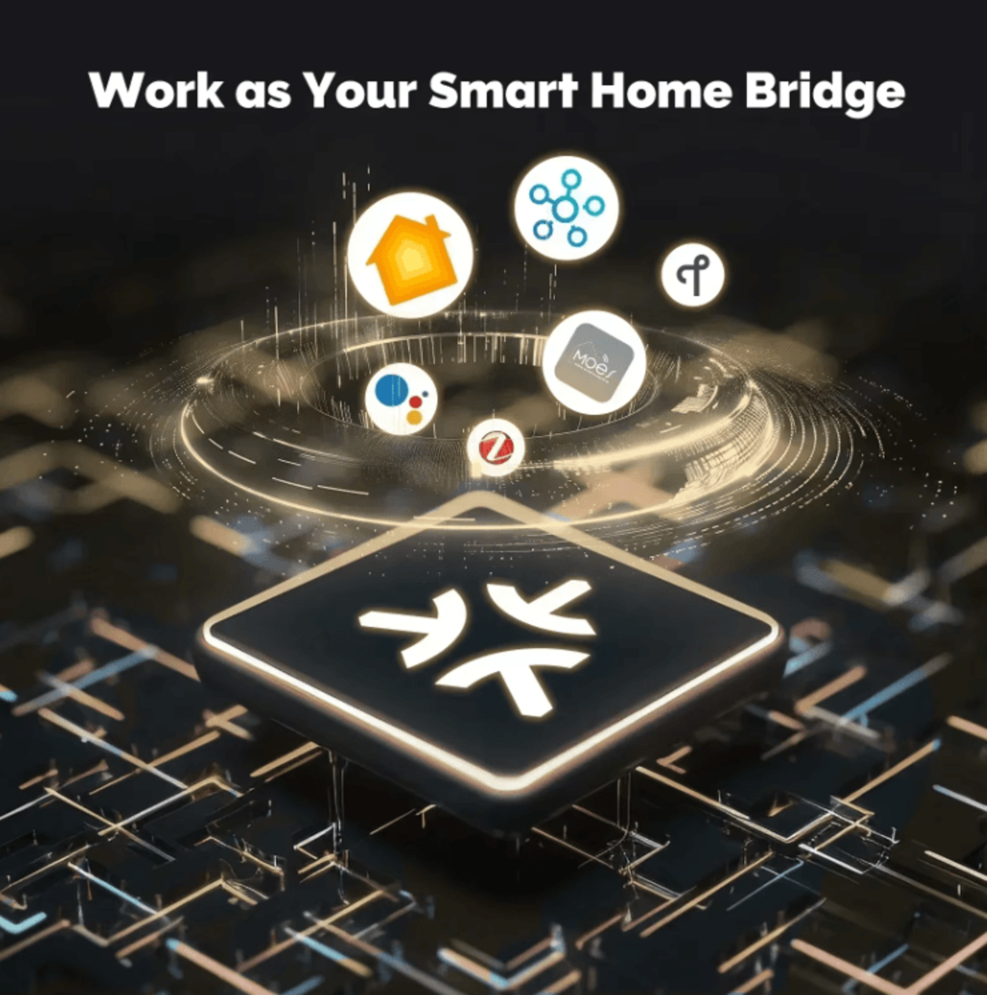 MOES Tuya ZigBee Matter Thread Gateway  Smart Home Bridge Hub With Siri Alexa  Google Home Control 2