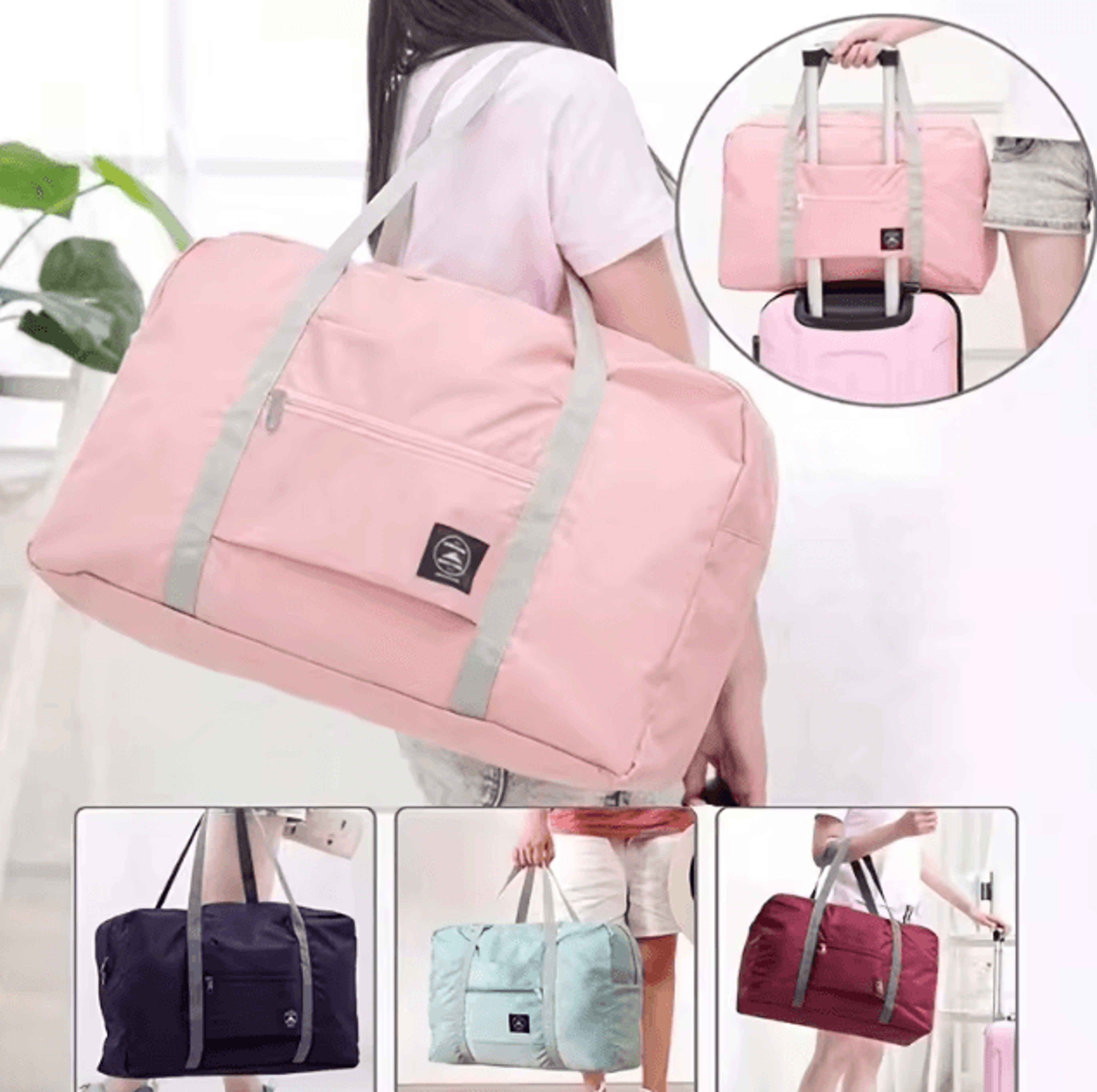 Large Capacity Expandable Foldable Travel Duffel Bag  Multifunction Weekend  Fitness CarryOn Luggag 0