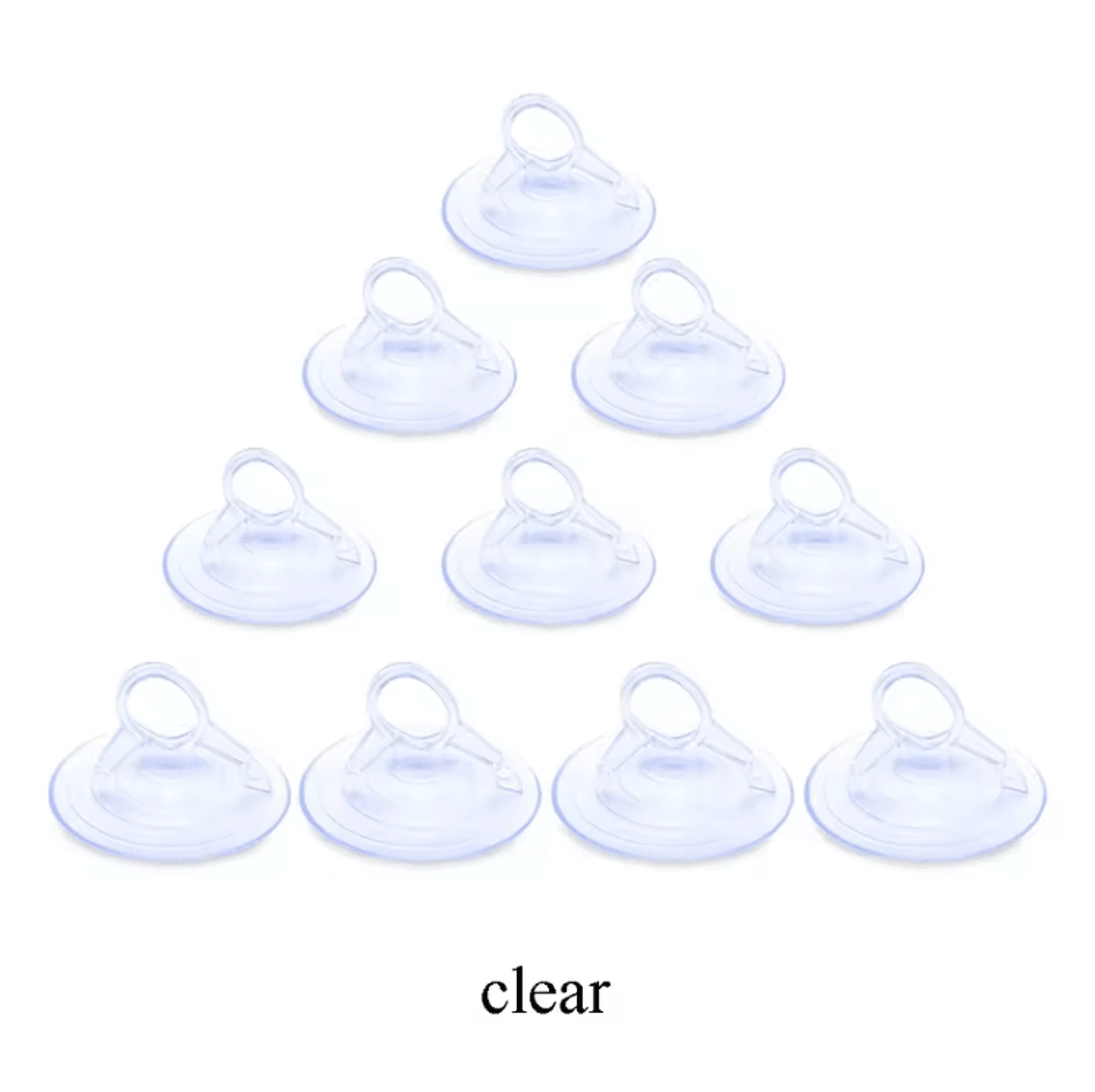 ClearGrip 45mm PVC Suction Cup Hooks Reusable Rubber Sucker Set 3