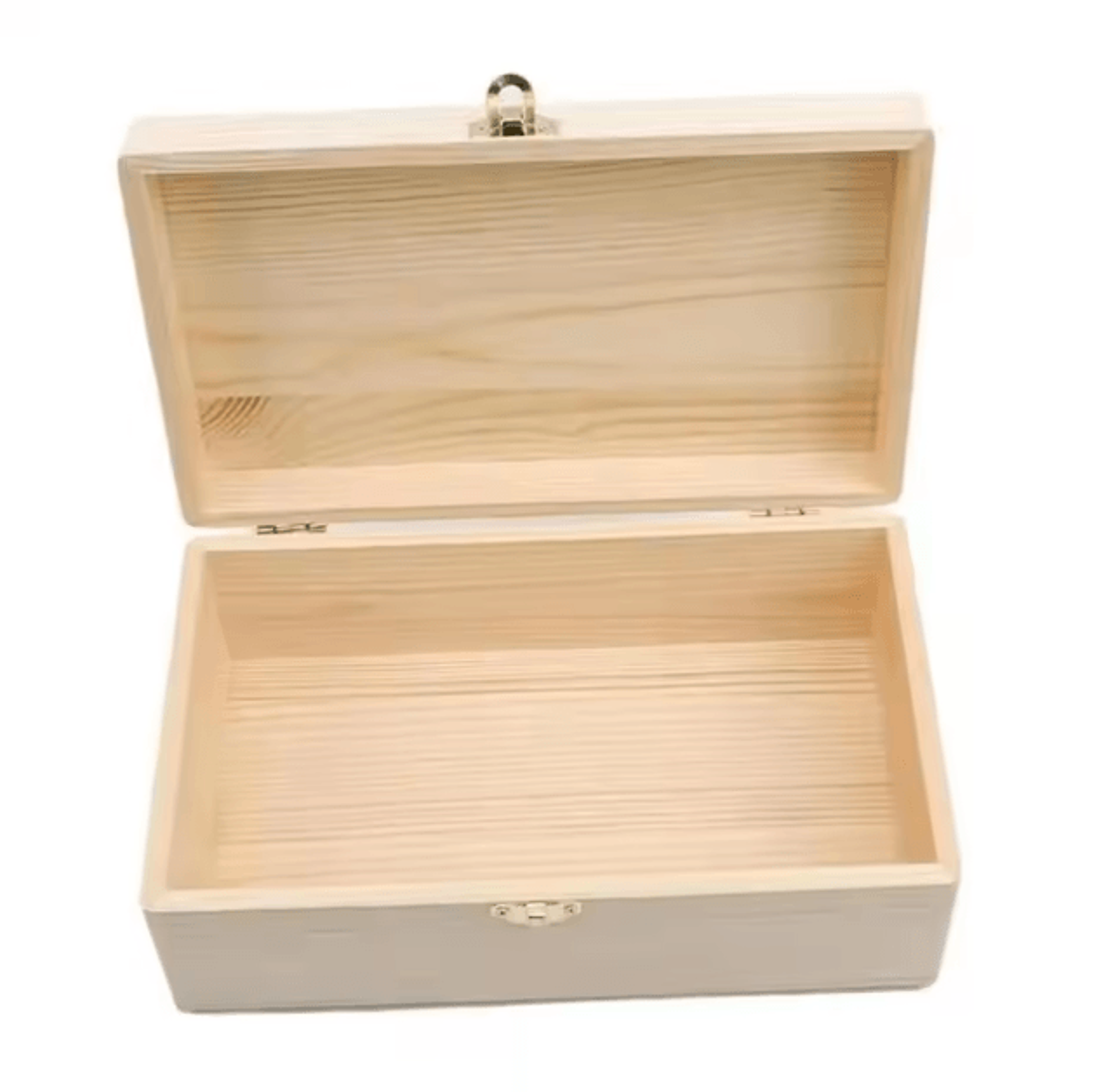 CraftKeeper Solid Wooden Jewelry Storage Box Rectangular Flip Lid Organizer 0