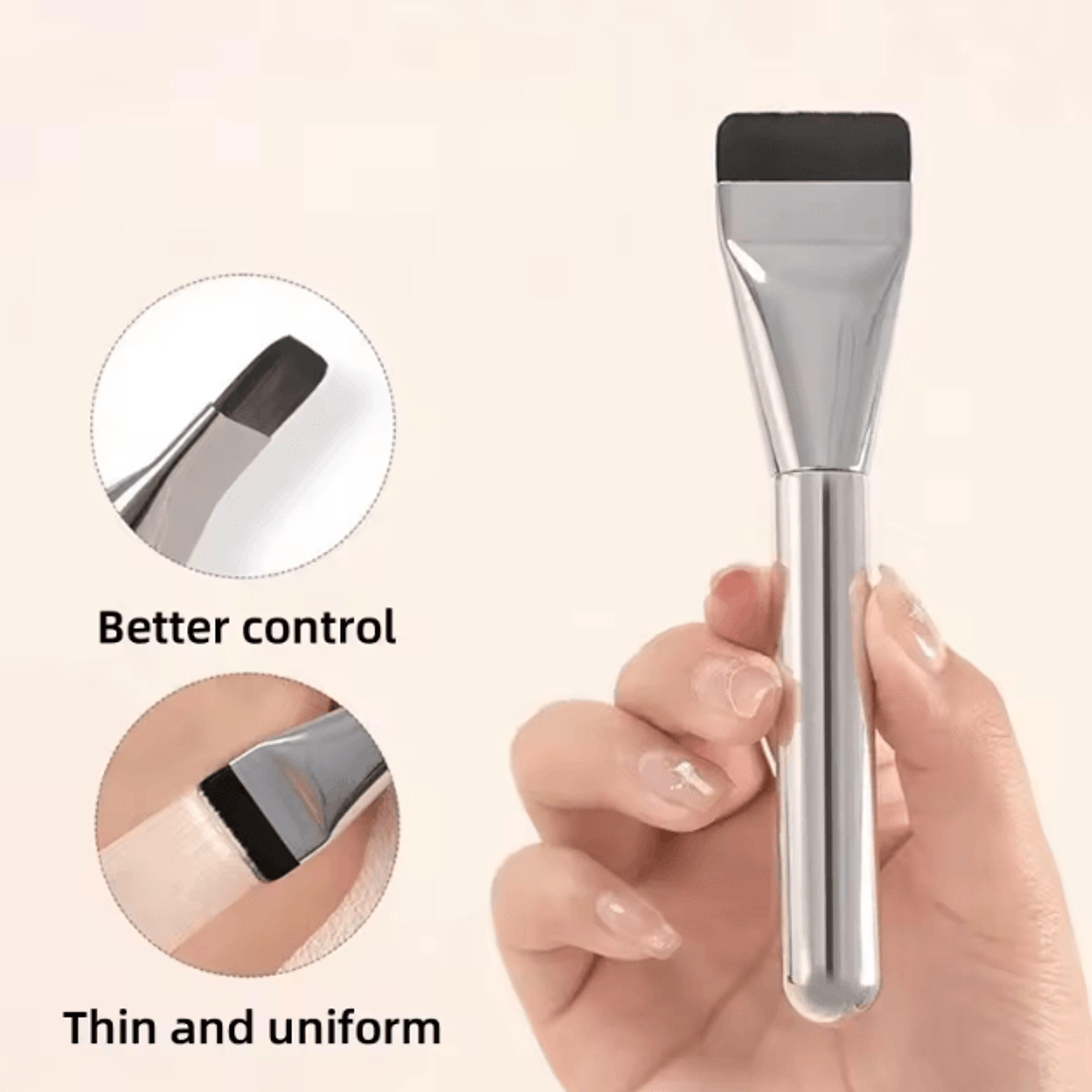 FlawlessLine Ultra Thin Flat Foundation Brush Precision Concealer Makeup Tool 3