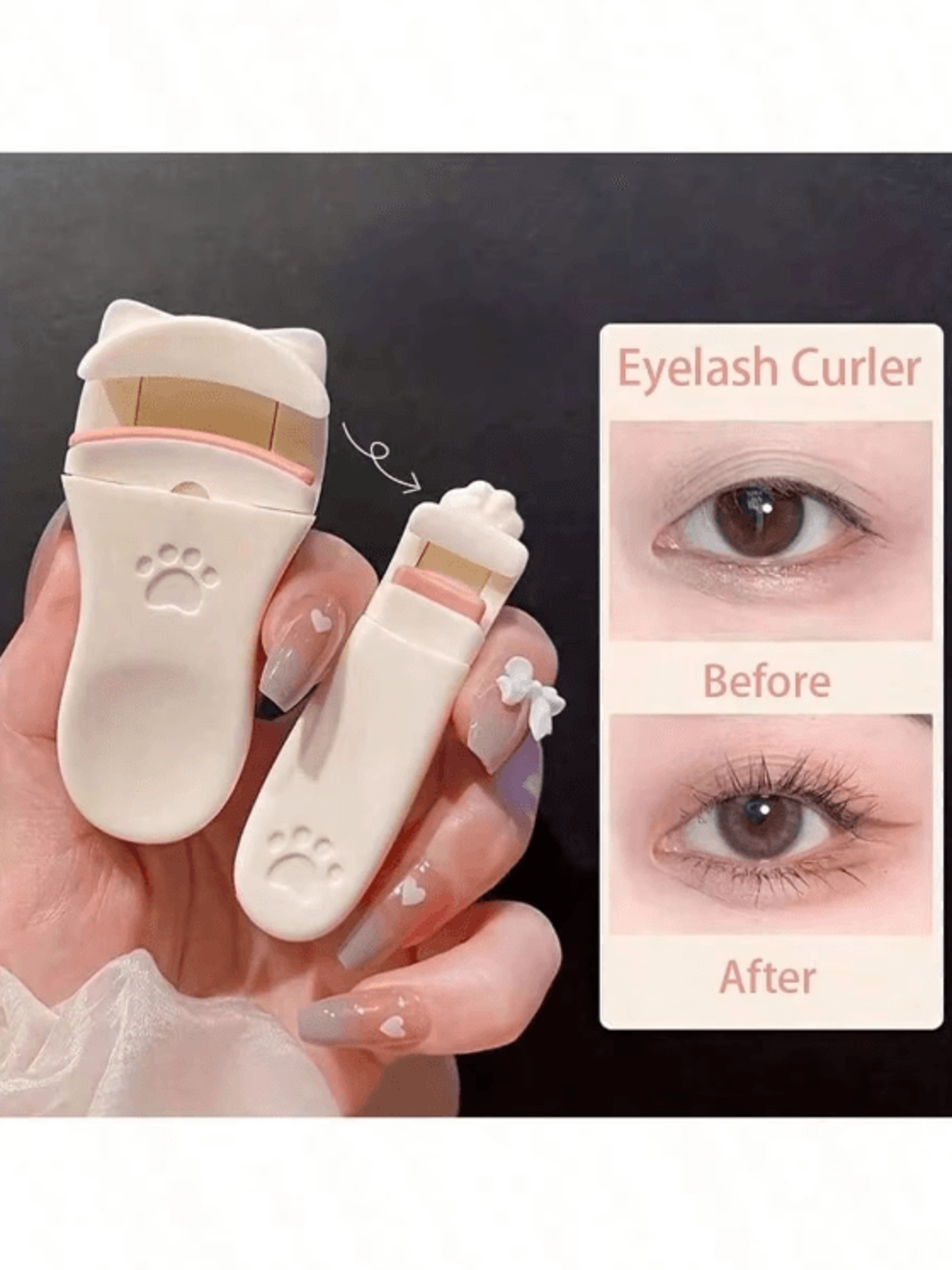 2 Piece Cat Claw Eyelash Curler Set For Natural Lift And Precise Lash Styling 0