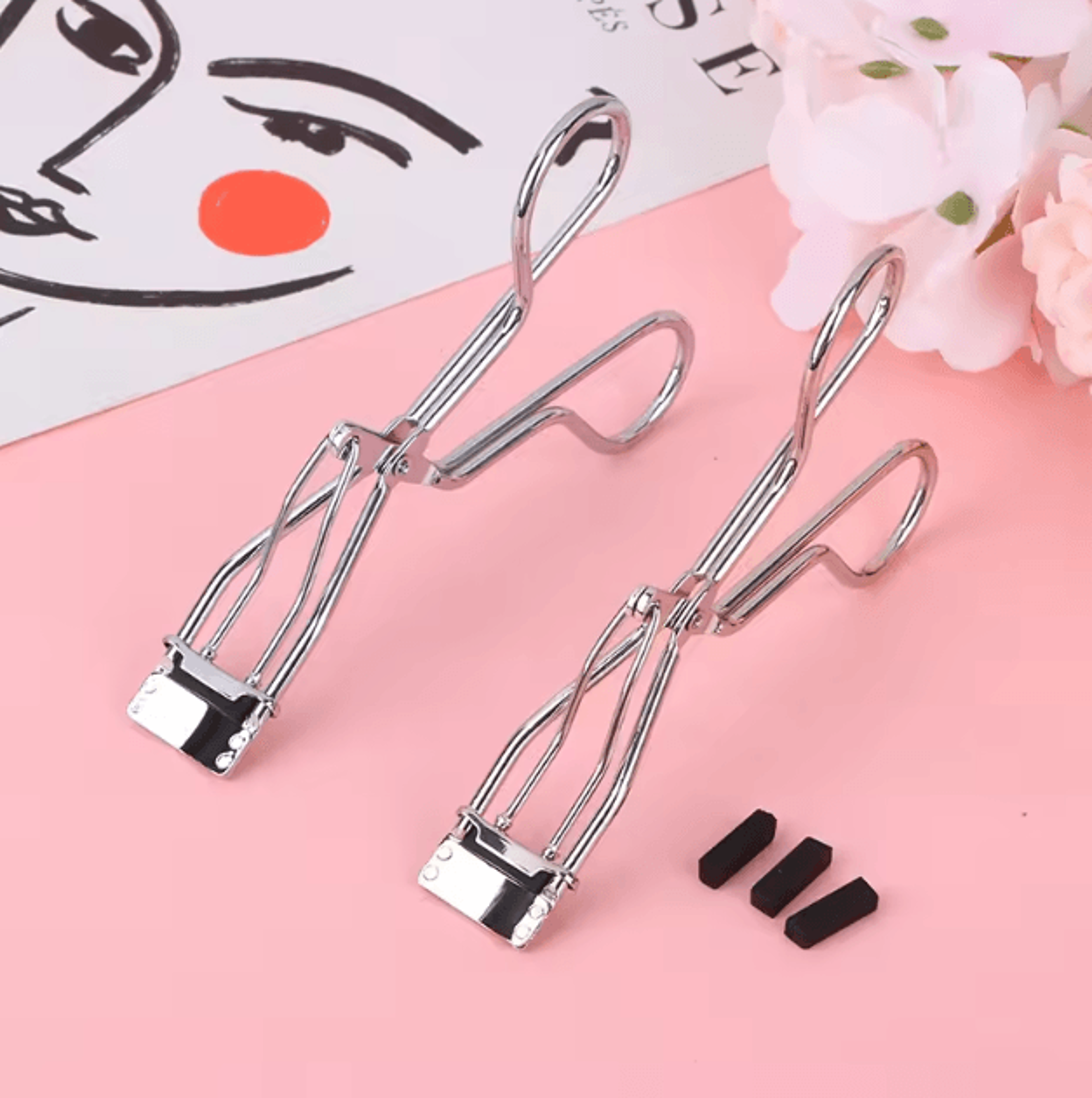 Mini Stainless Steel Partial Eyelash Curler For Precise Corner Lash Lift 0