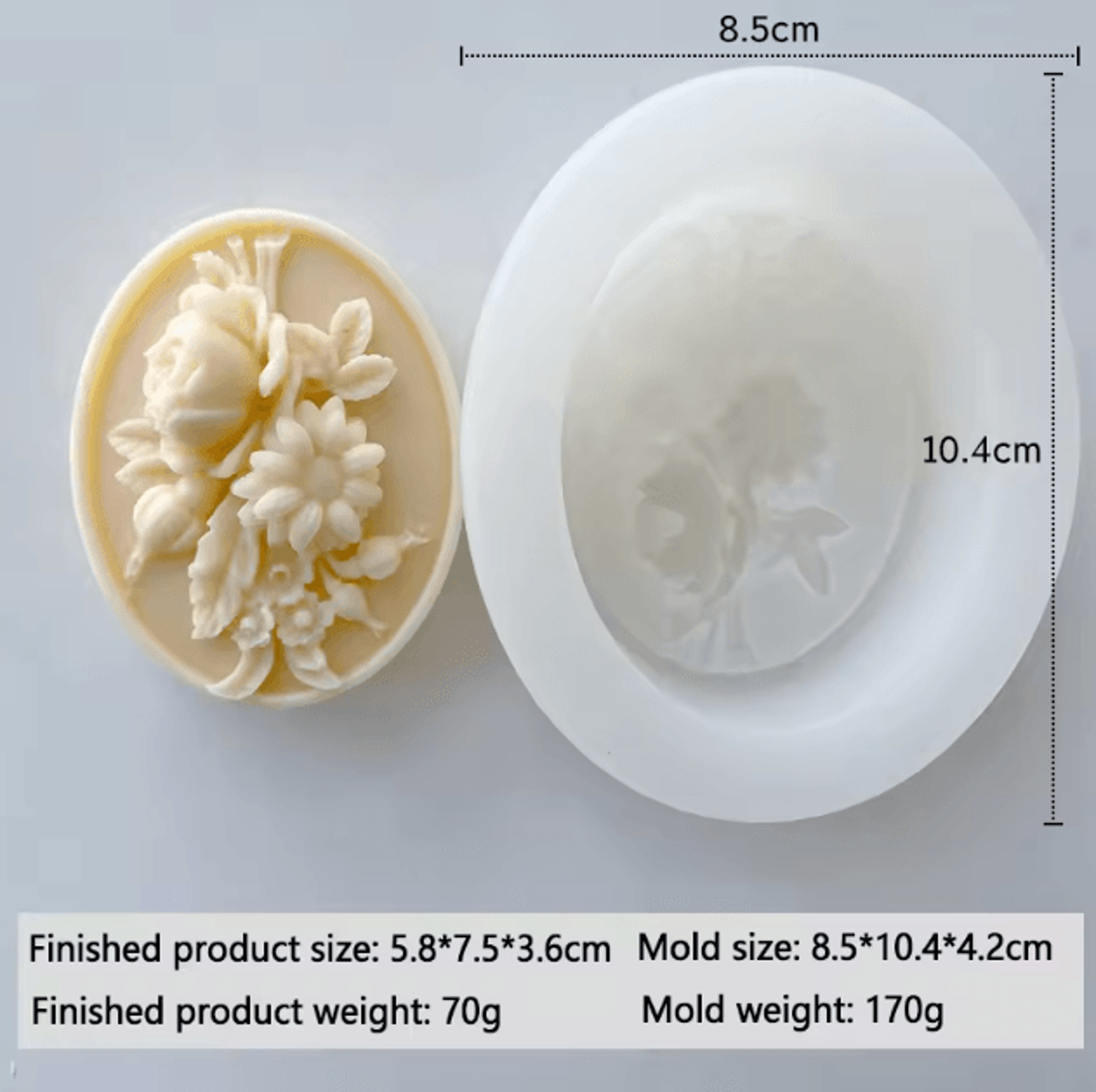 Peony Flower Silicone Mold For Soap Candle Chocolate And DIY Craft Creations 3