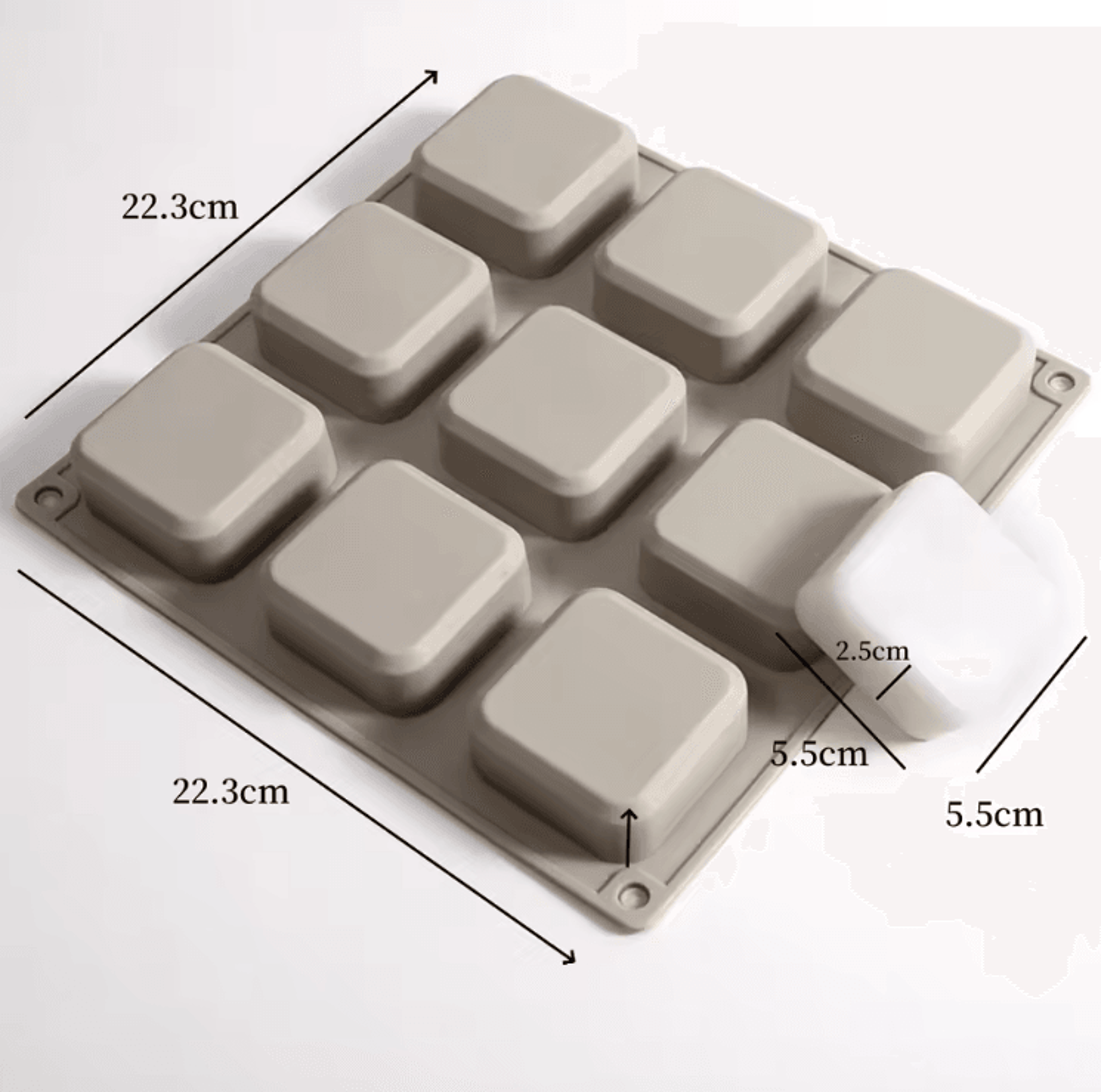 9 Cavity Round Silicone Mold For Soap Candle And DIY Craft Creations 4