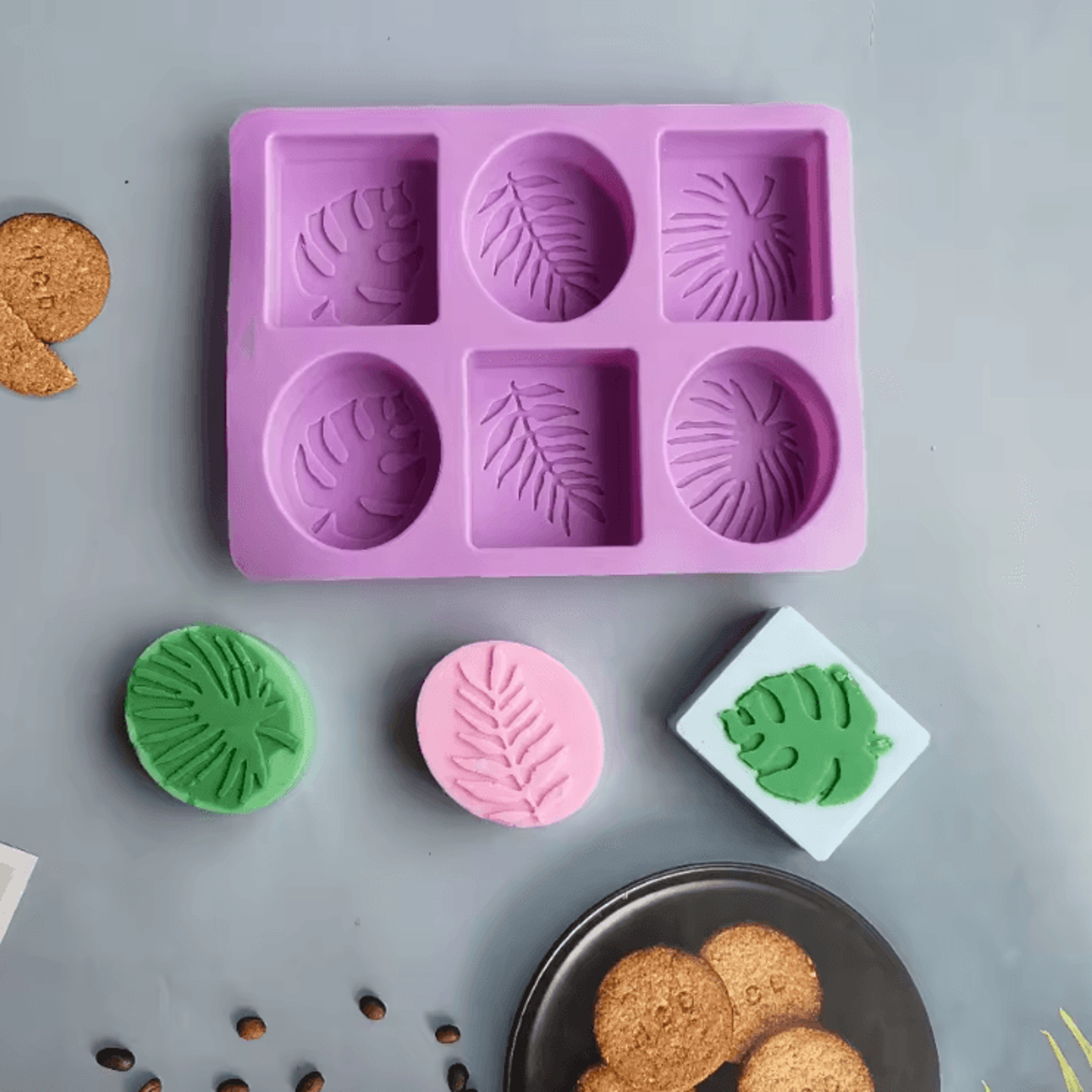 Oval Square Leaf Silicone Soap Mold For Handmade Soap Candle And DIY Crafts 0